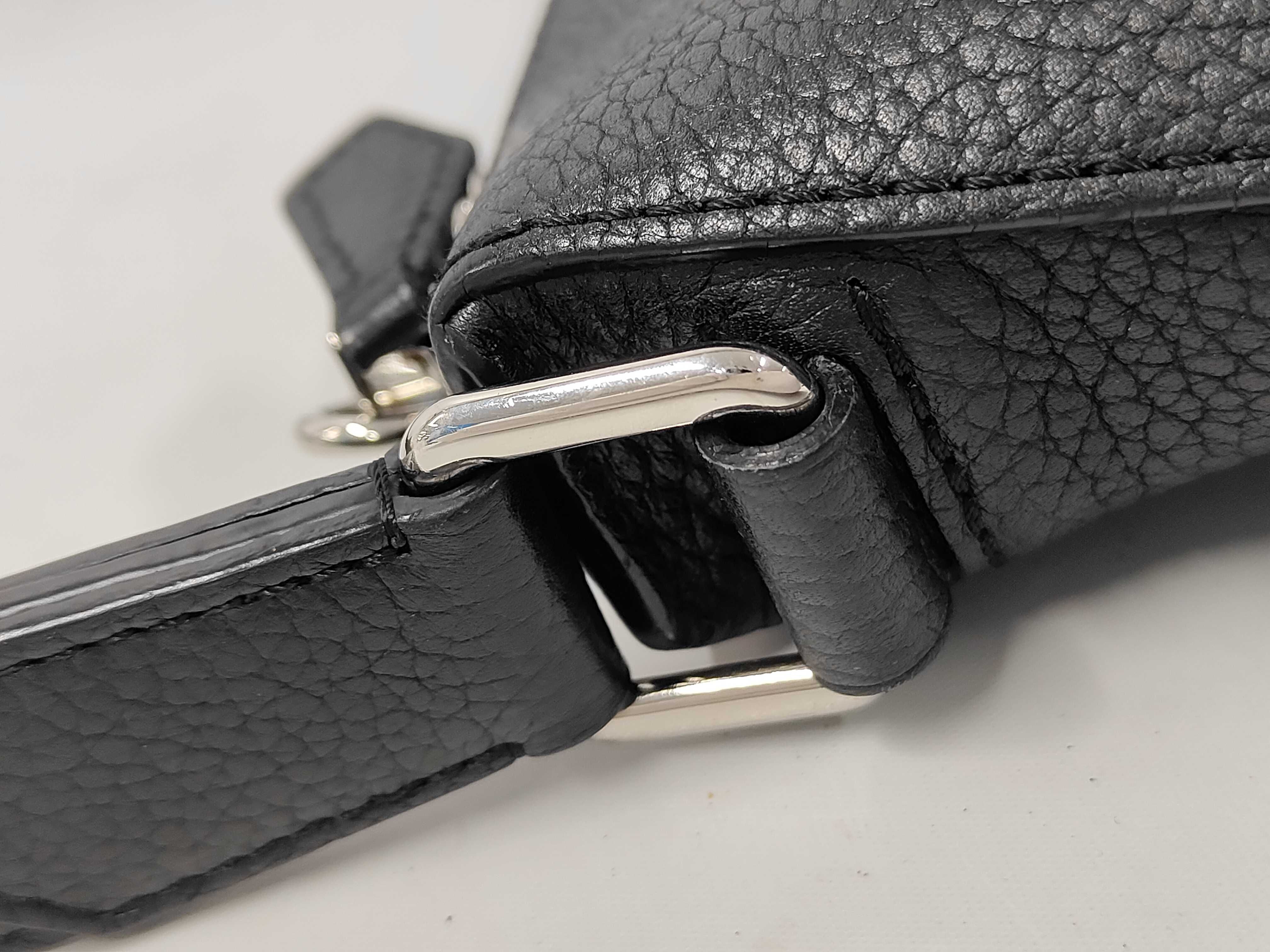 Noir Black Taurillon Leather Armand Messenger PM Shoulder Bag — view 6