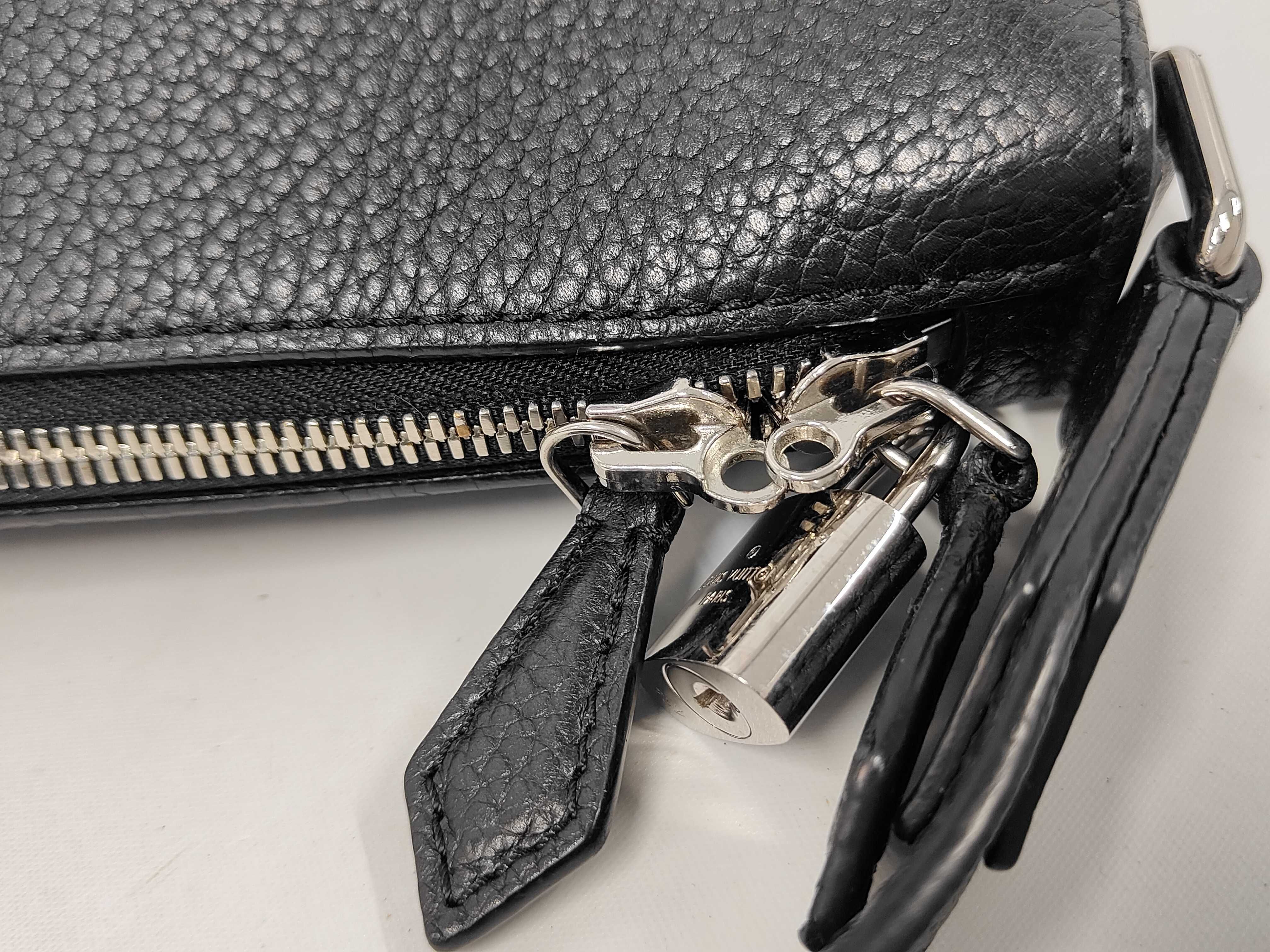 Noir Black Taurillon Leather Armand Messenger PM Shoulder Bag — view 8