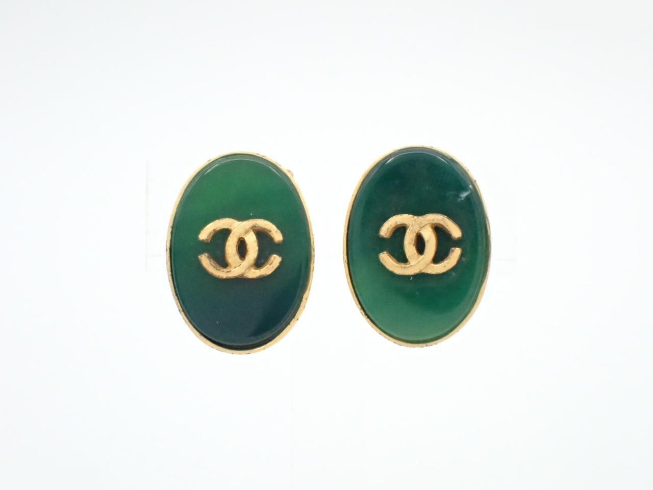 Coco Mark Color Stone Earrings