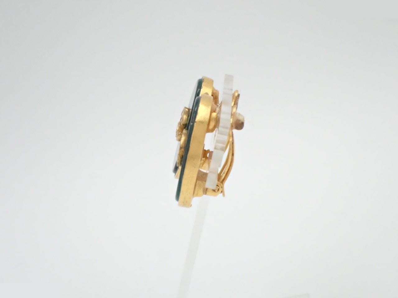Coco Mark Color Stone Earrings — view 3