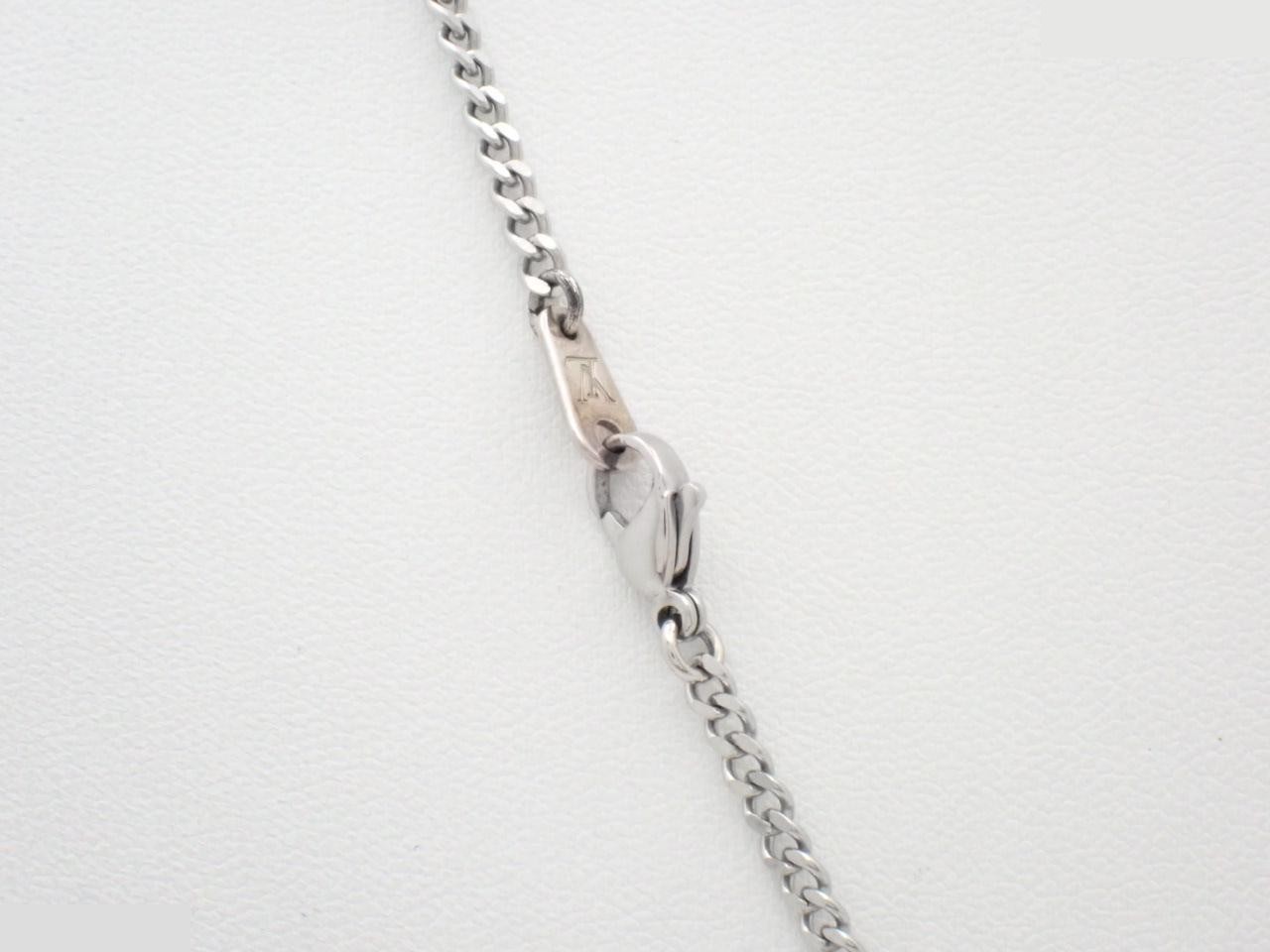 Monogram Row Necklace, Silver, Chain approx. 54cm — view 2
