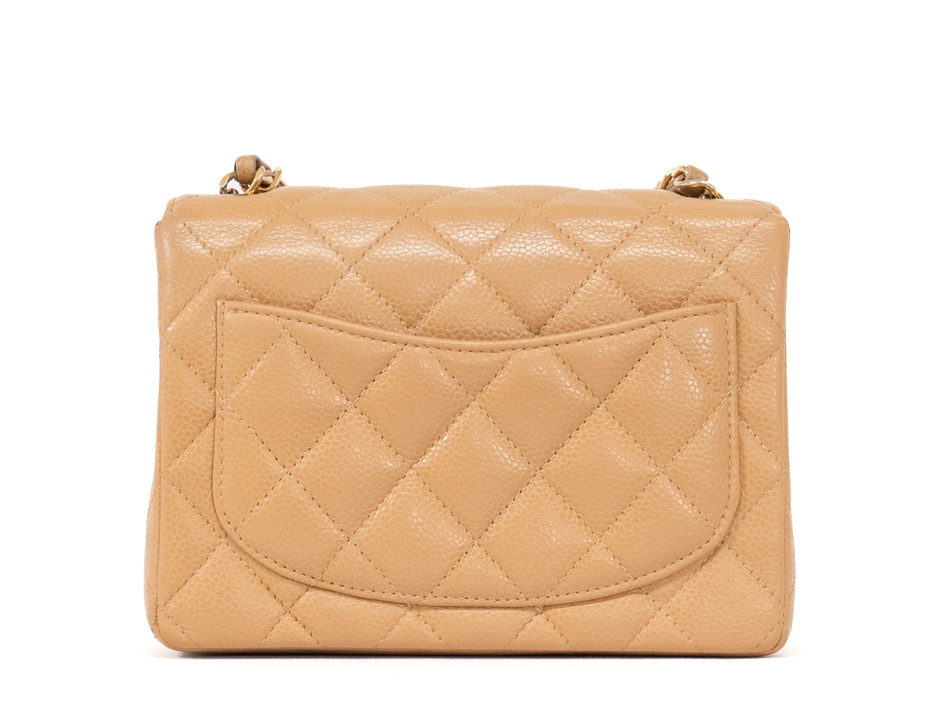 Mini Matelassé Caviar Seal Beige — view 2