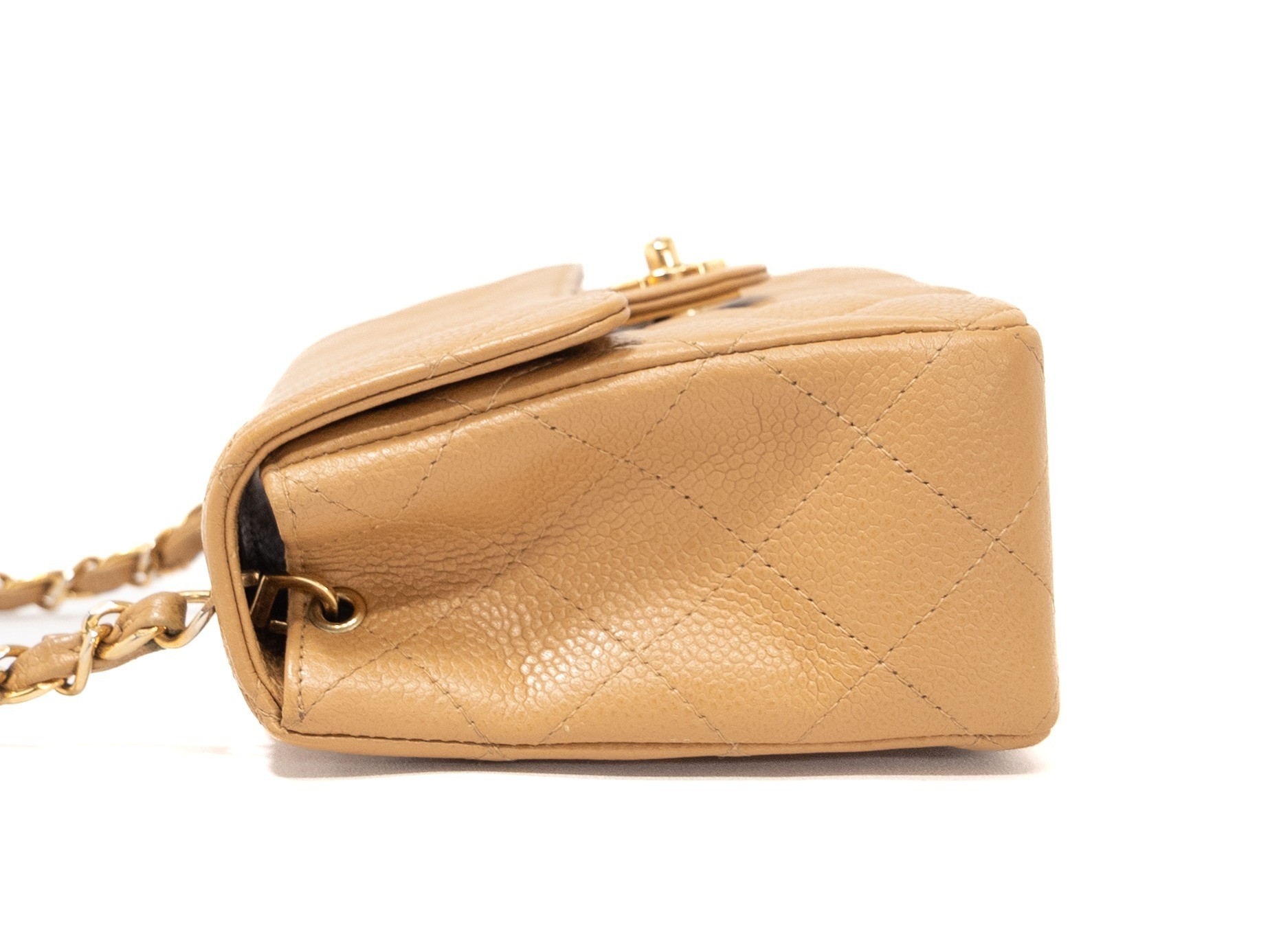 Mini Matelassé Caviar Seal Beige — view 4