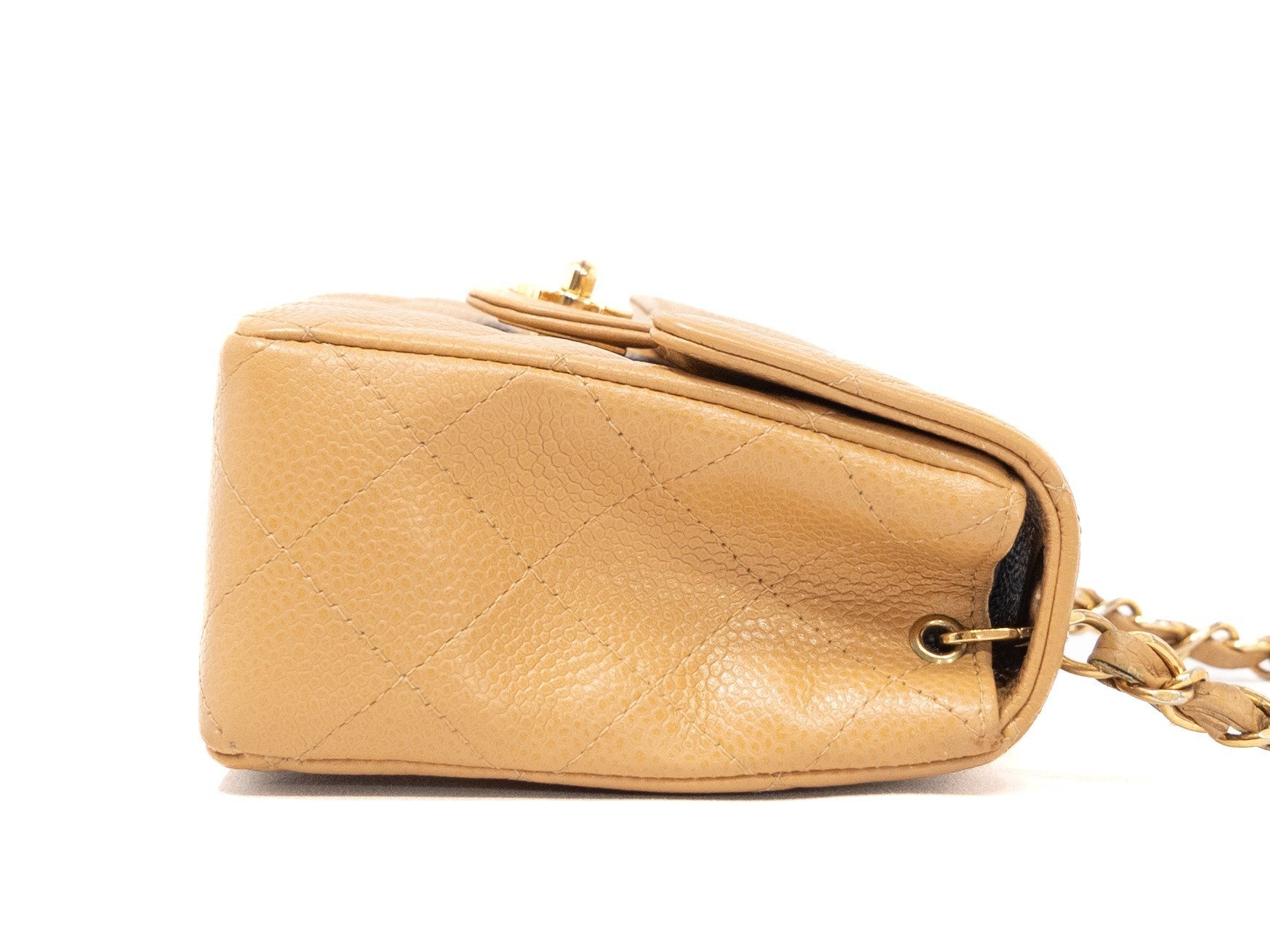 Mini Matelassé Caviar Seal Beige — view 6