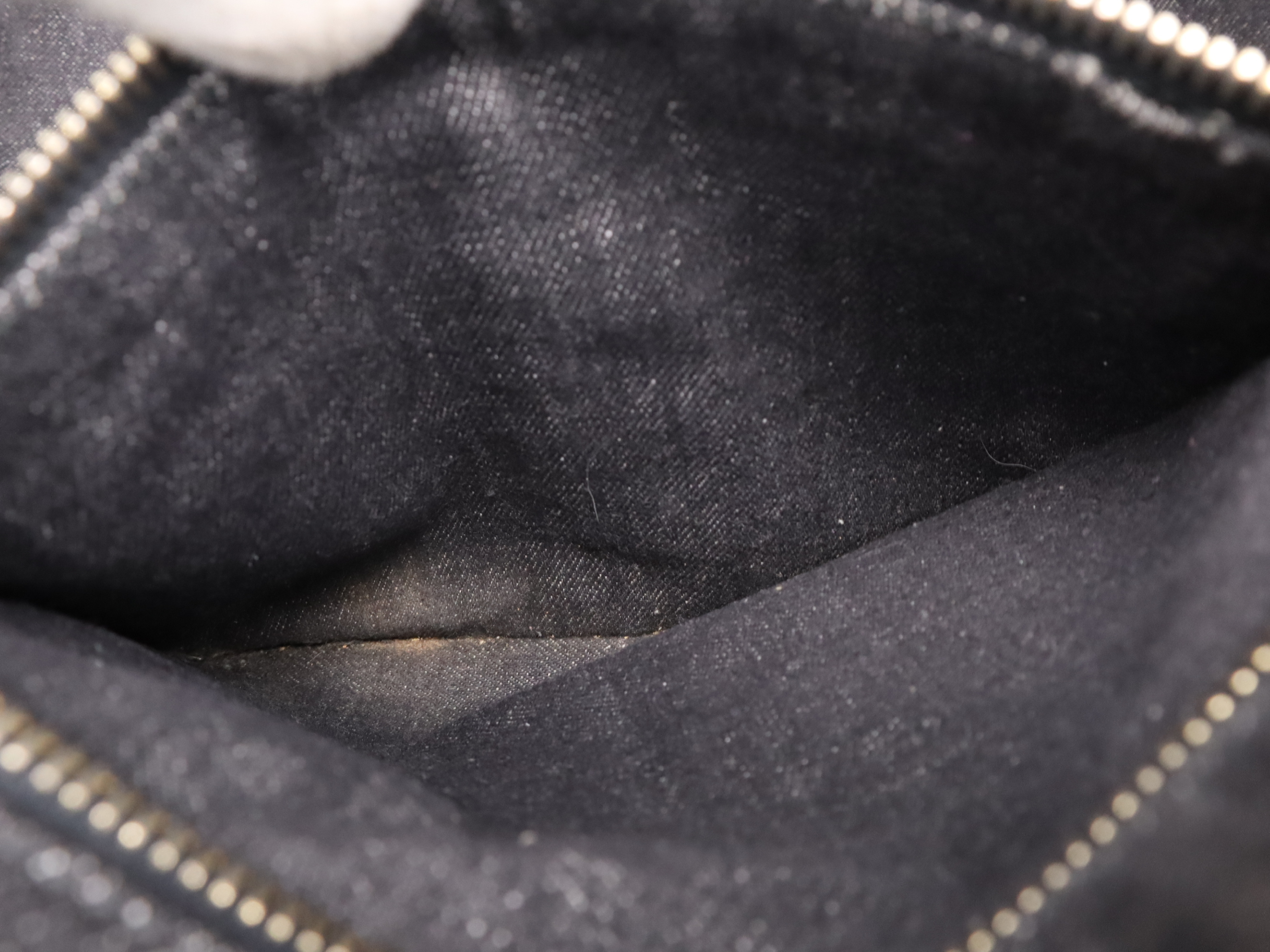 Denim Canapa Tote Bag, Medium Size, Black Handbag — view 12