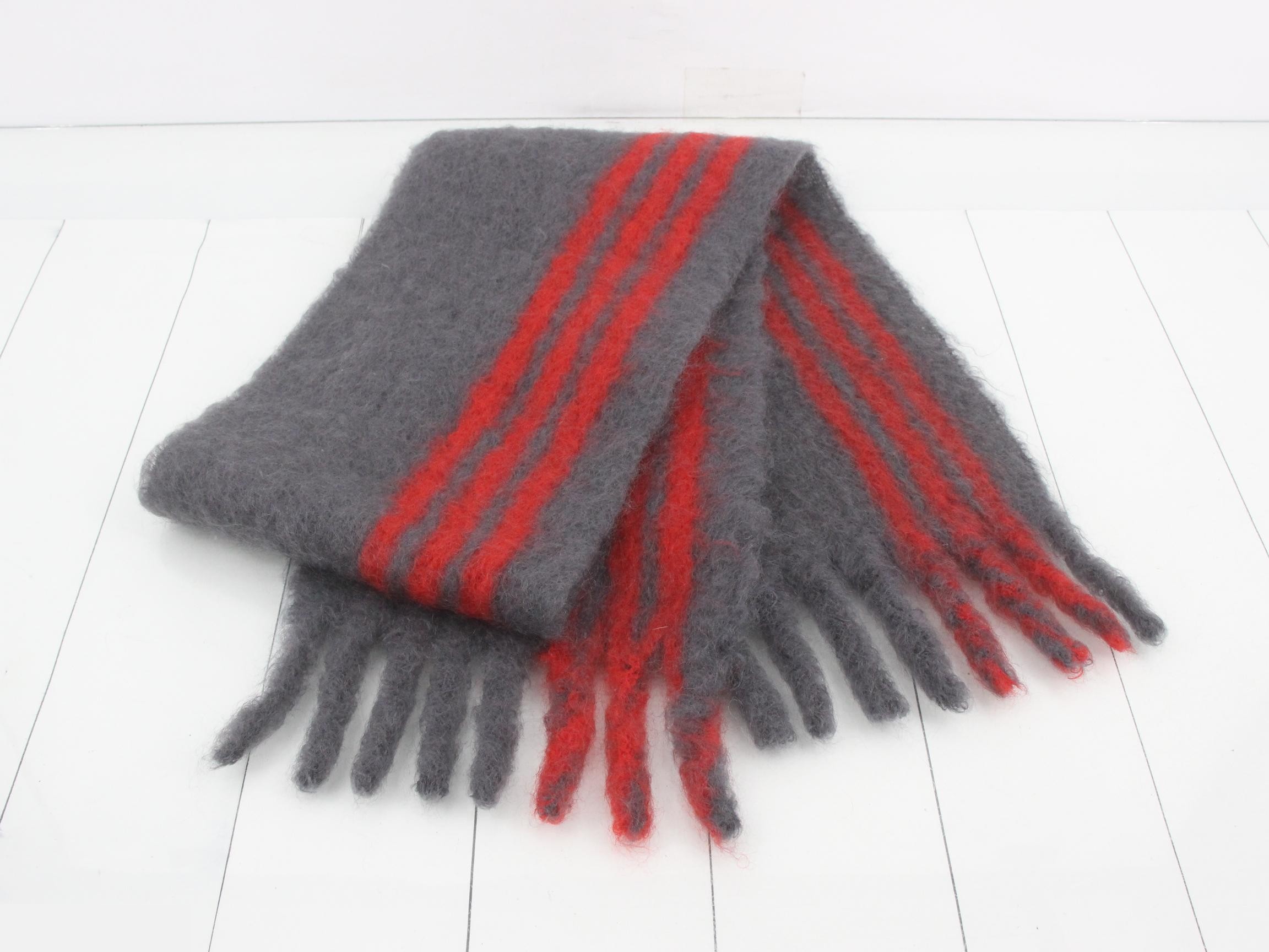 Logo mohair scarf with tag — view 3