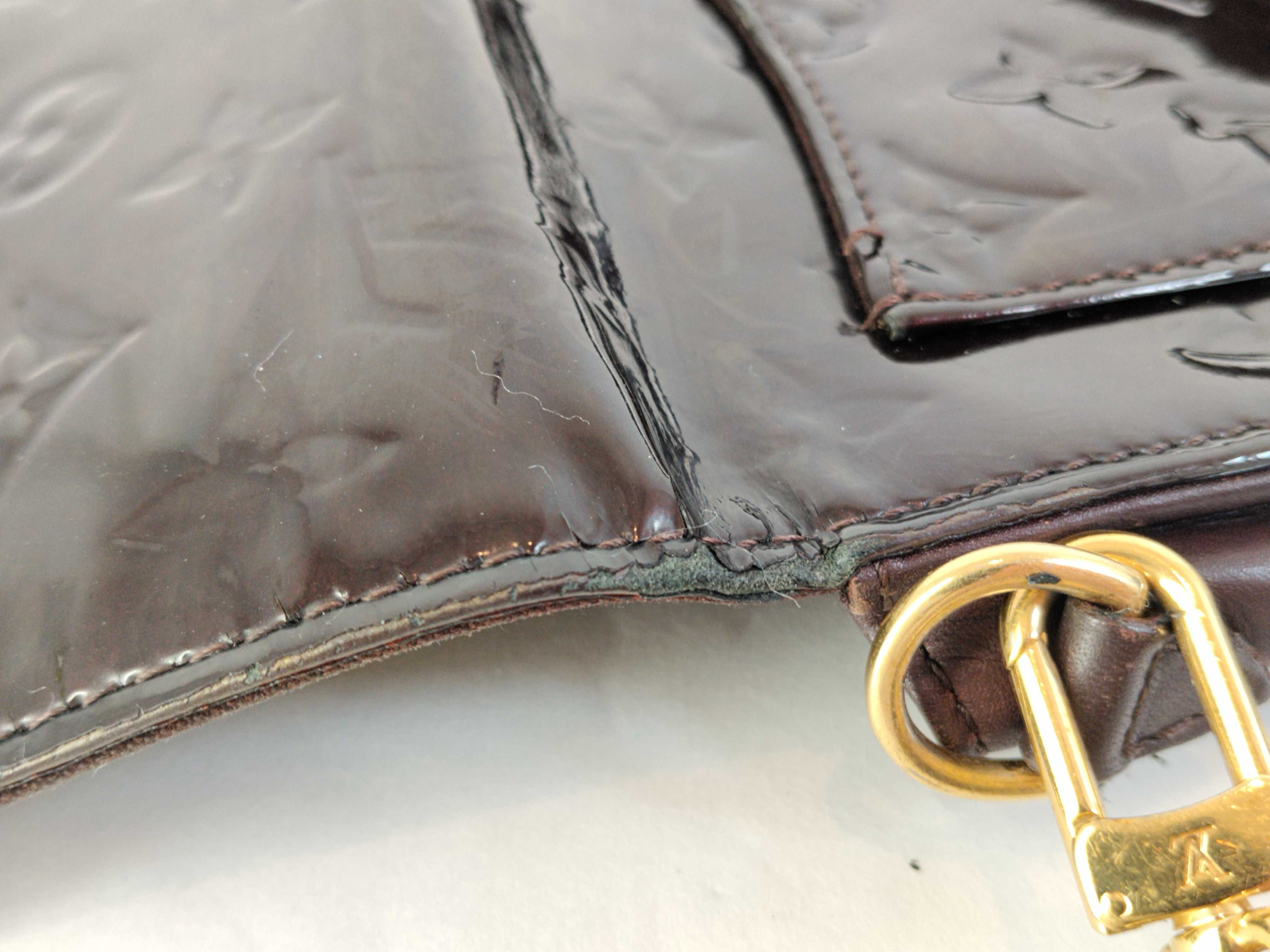 Vernis Louis Vuitton Vernis M91549 Rossmore MM Amarante 2-way Clutch Bag — view 14