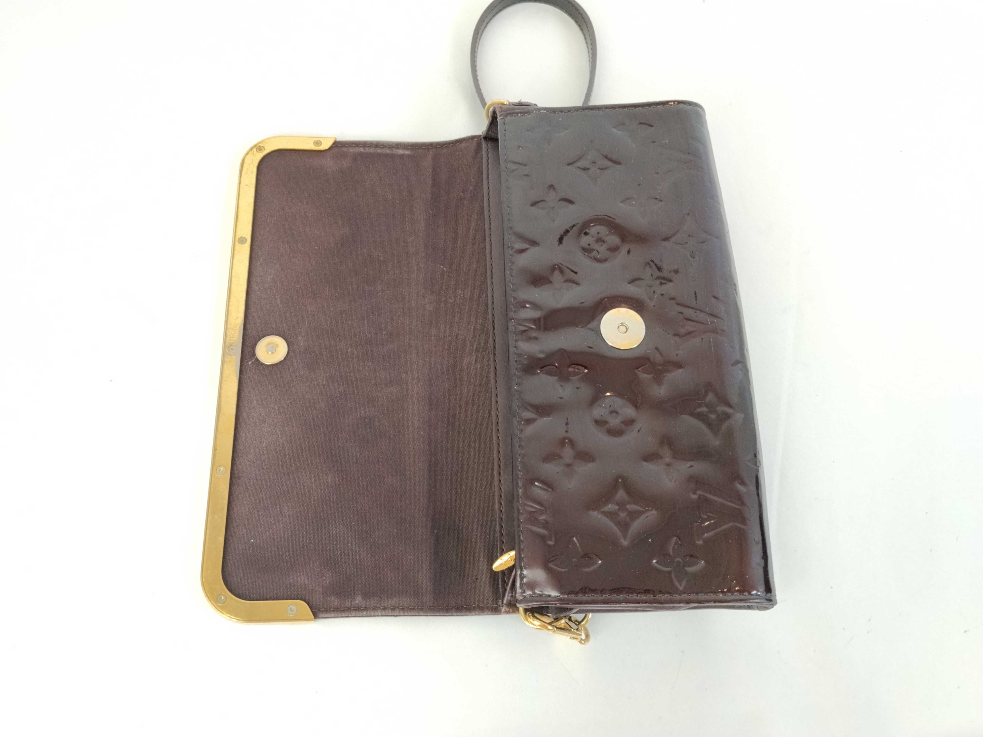 Vernis Louis Vuitton Vernis M91549 Rossmore MM Amarante 2-way Clutch Bag — view 8