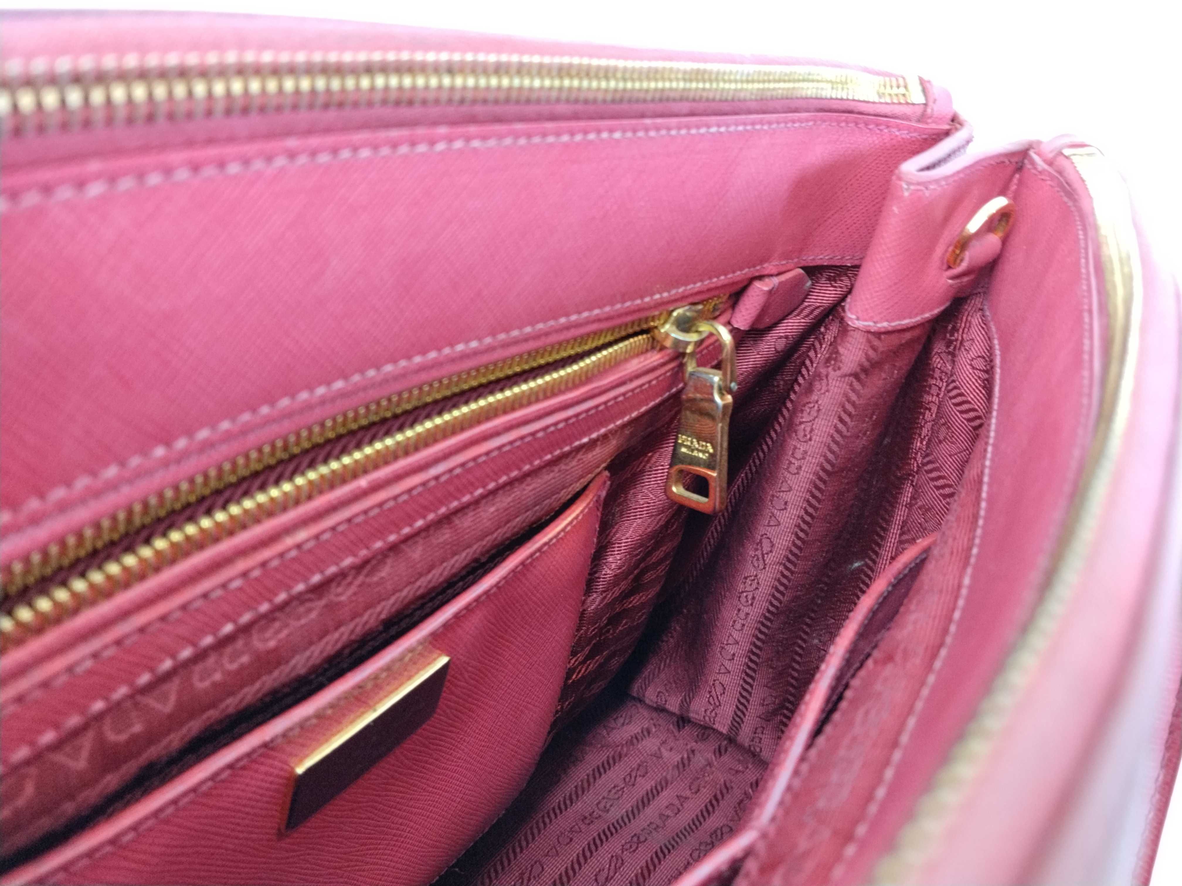 Saffiano Lux Tote Bag Pink Handbag — view 11