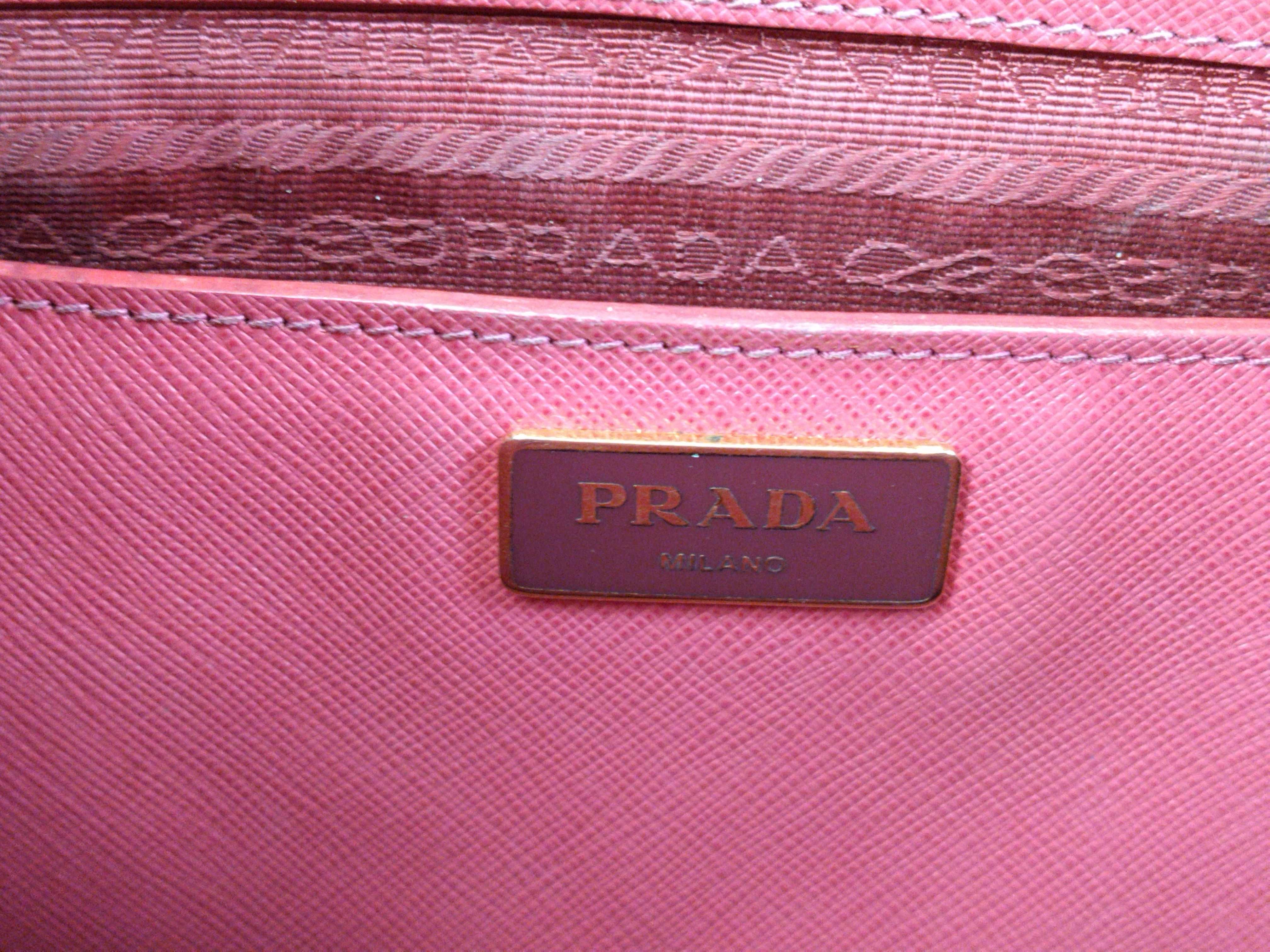 Saffiano Lux Tote Bag Pink Handbag — view 12