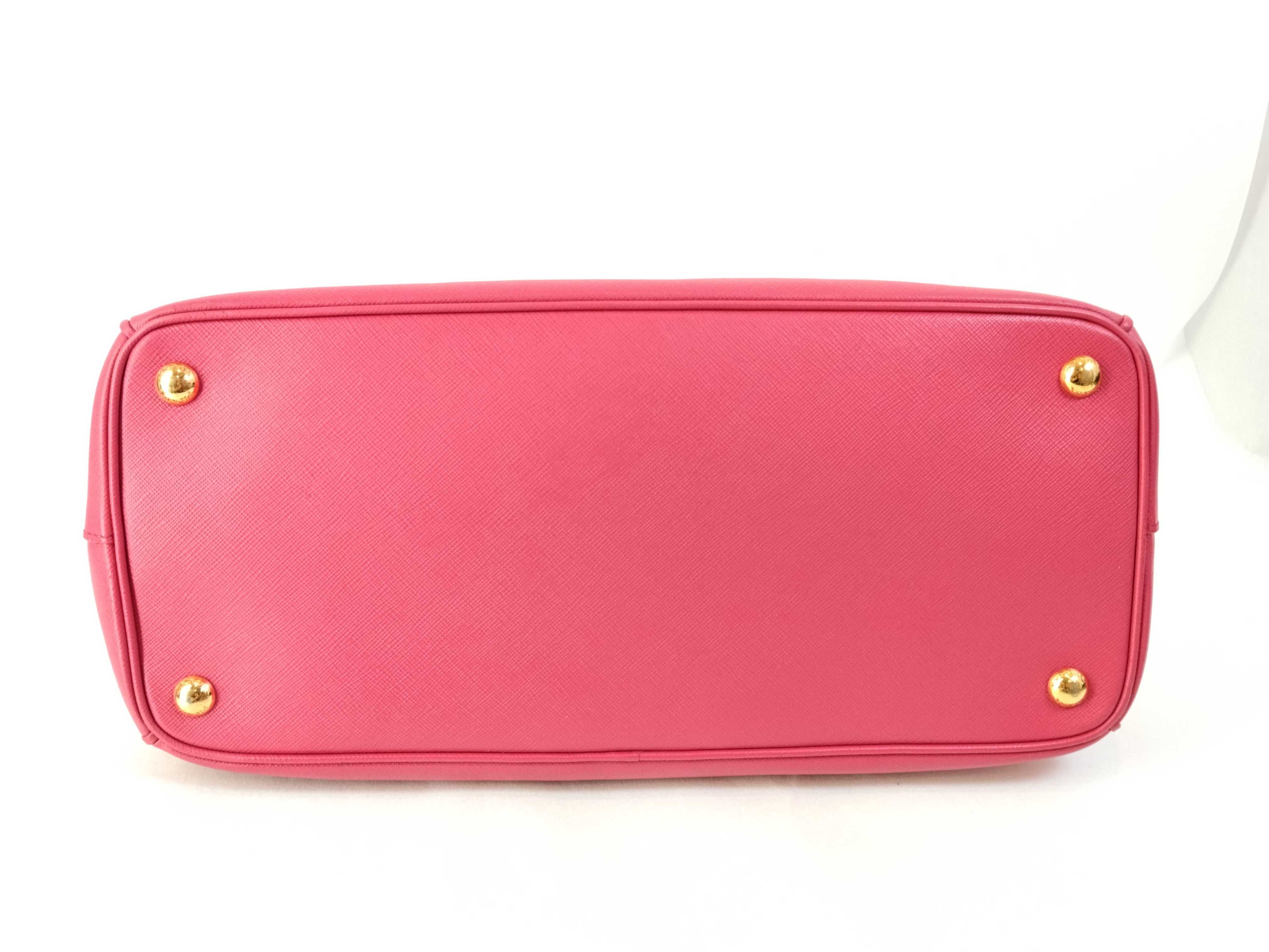 Saffiano Lux Tote Bag Pink Handbag — view 8