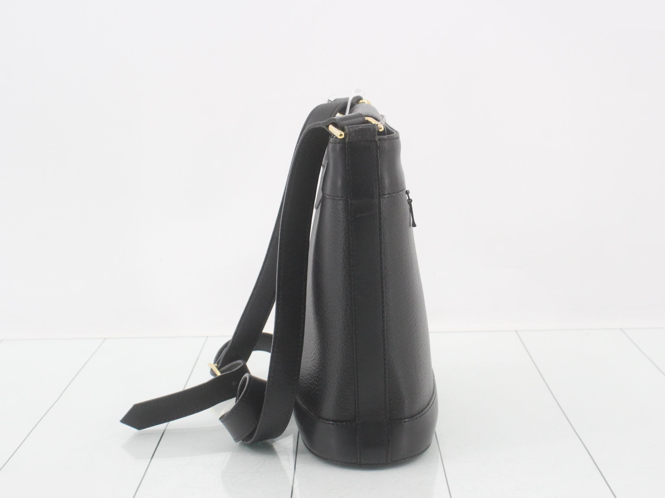 Leather shoulder bag, black — view 3