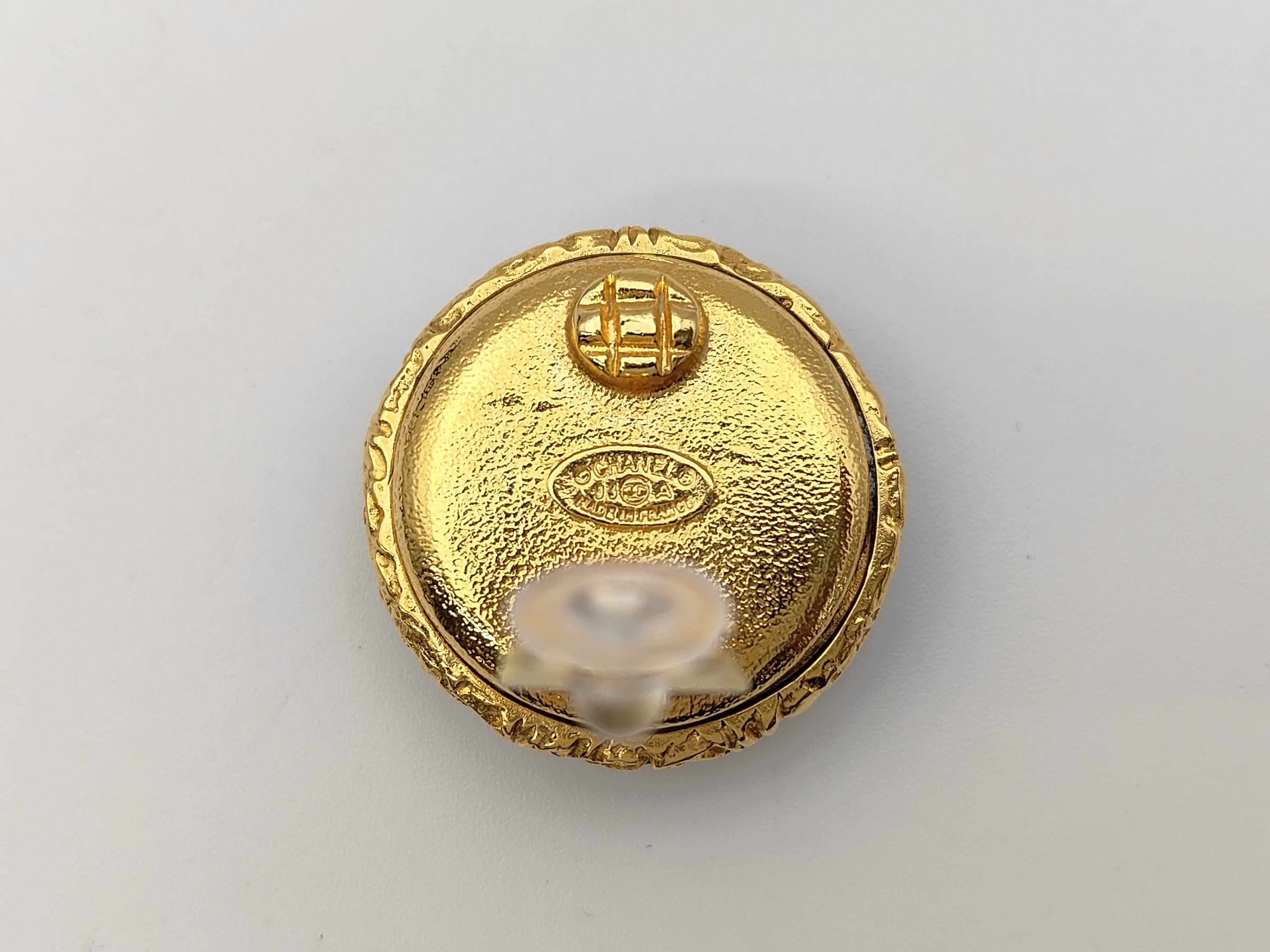 Coco Mark Gold Pearl Earrings — view 5