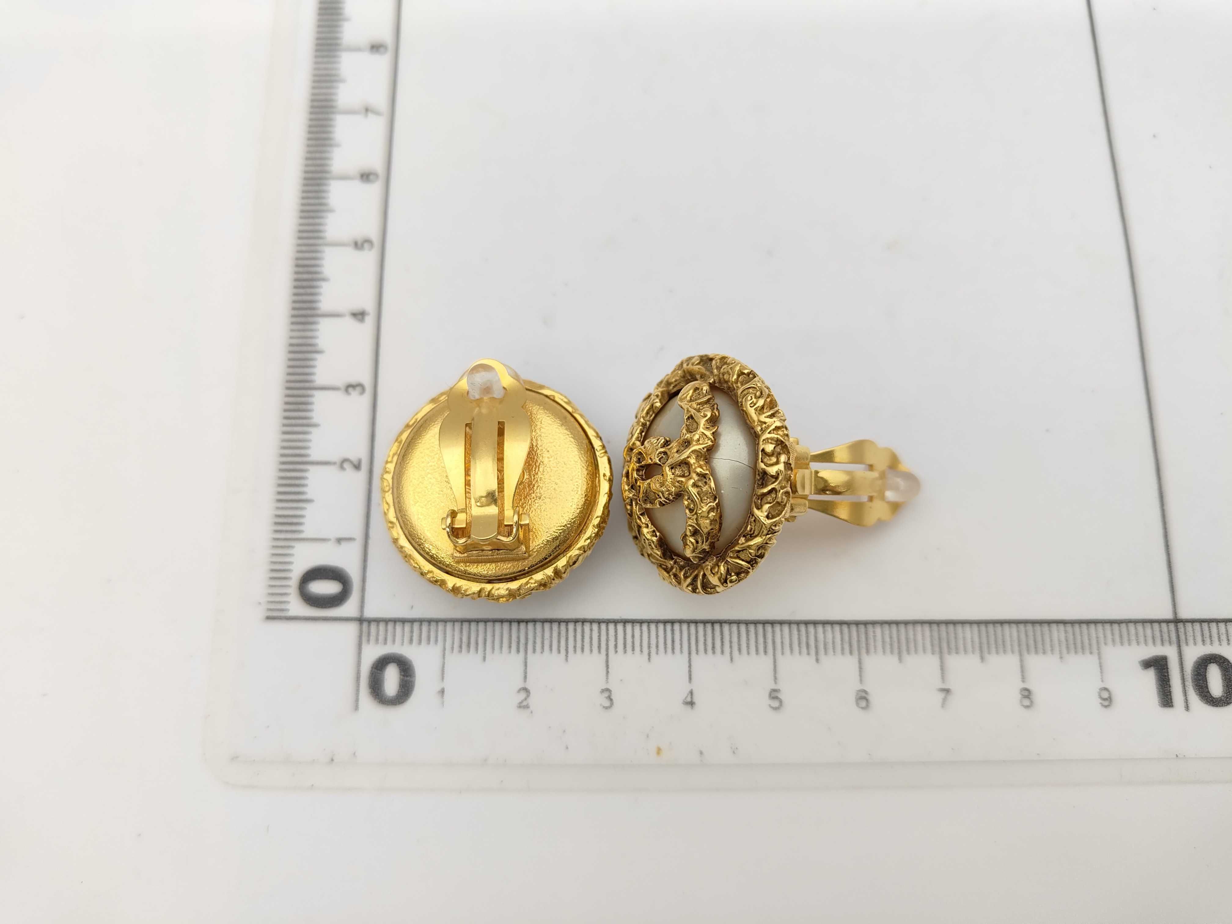 Coco Mark Gold Pearl Earrings — view 6