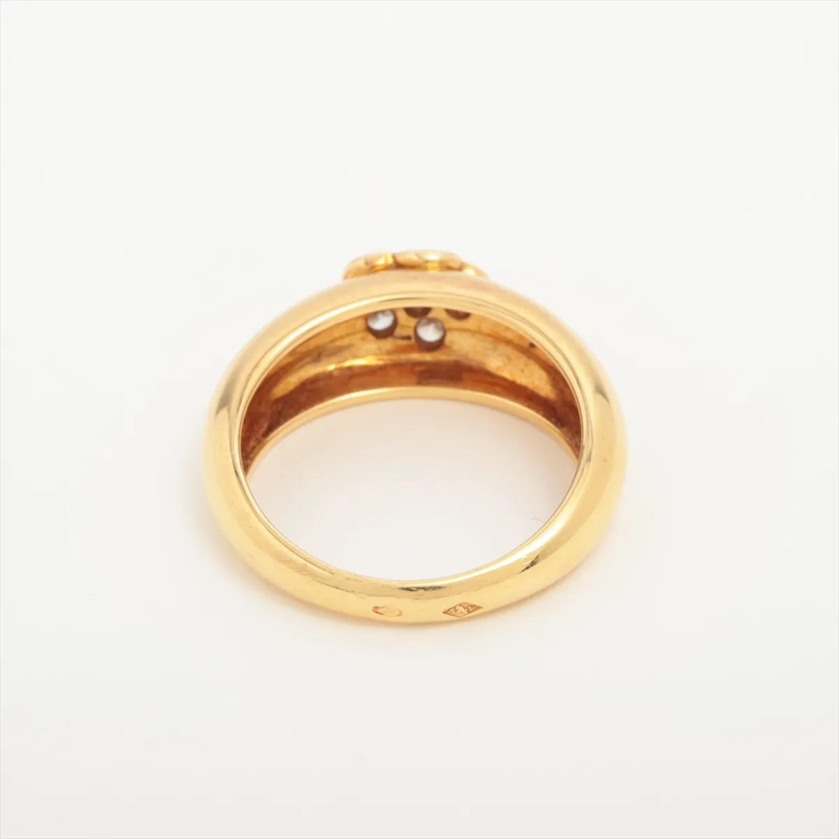 Diamond Ring 750(YG) 5.5g B593 F16 Faint engraving, — view 2
