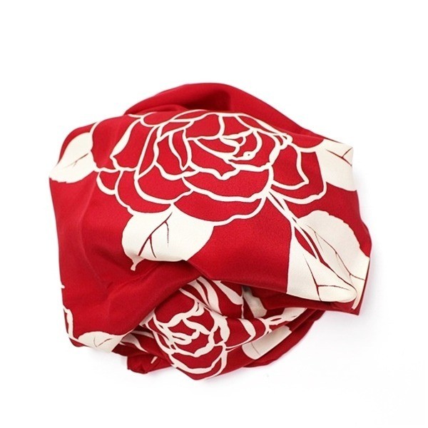 scarf, floral pattern, red — view 5