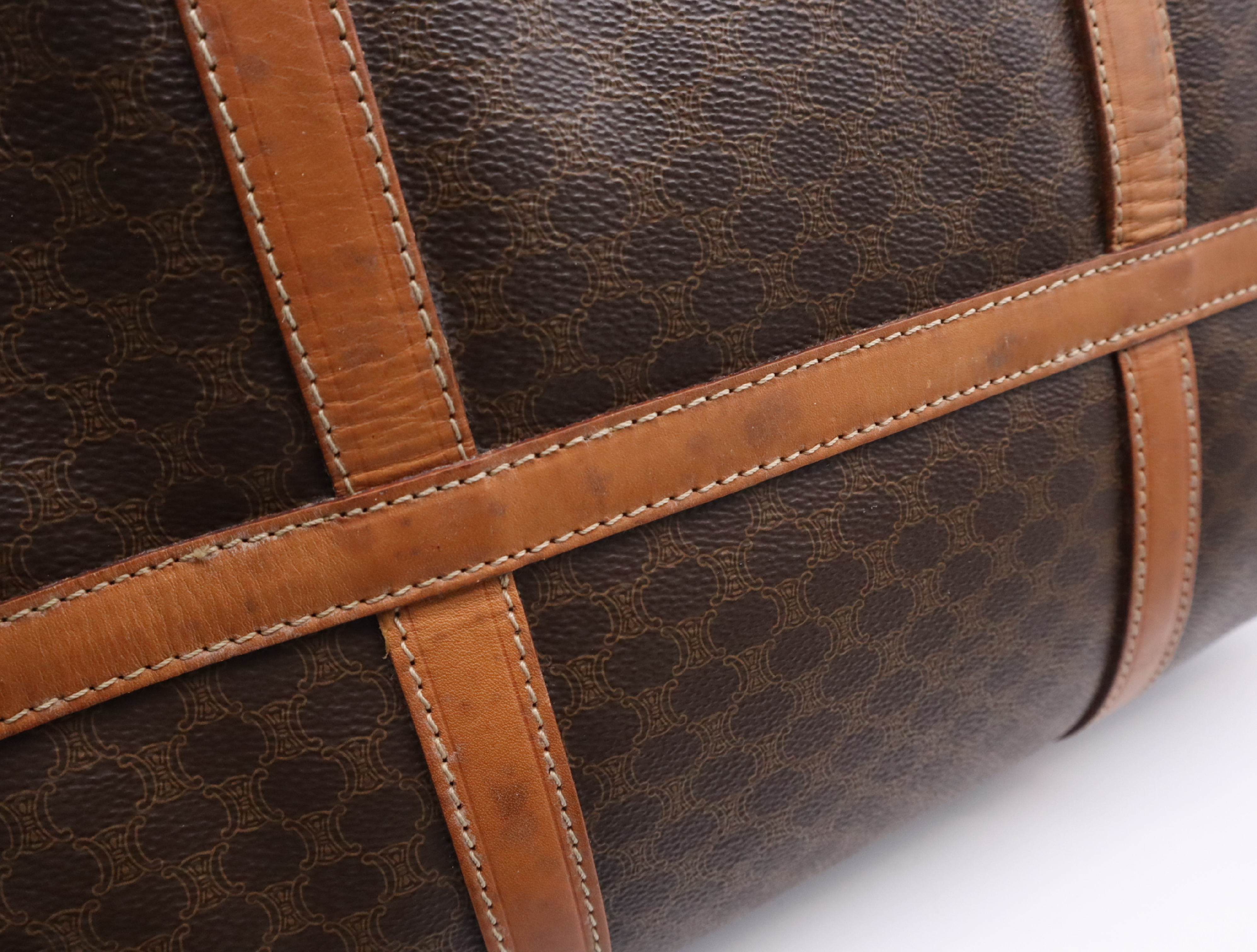 Leather Macadam Pattern Boston Bag with Key and Clochette — view 13