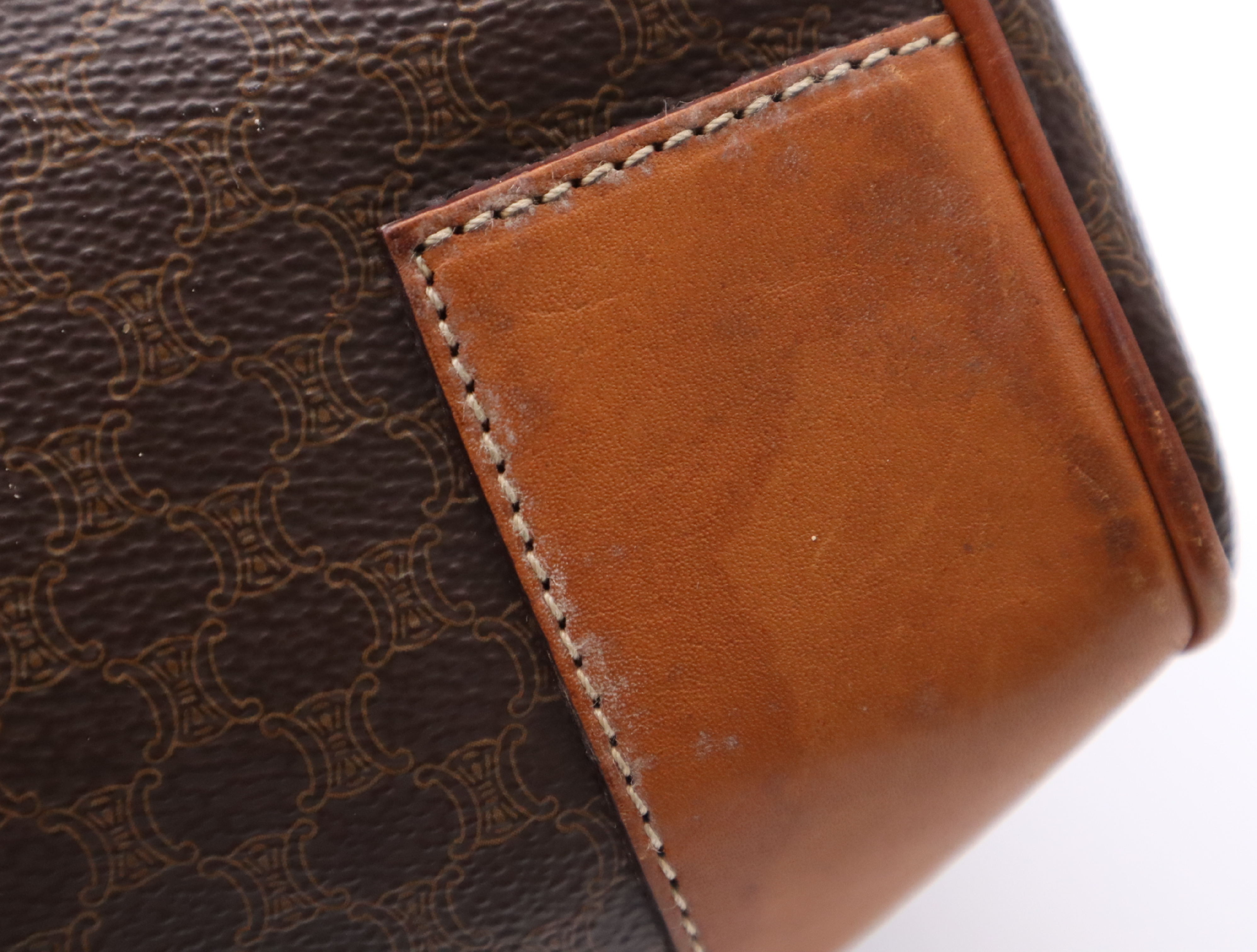 Leather Macadam Pattern Boston Bag with Key and Clochette — view 14