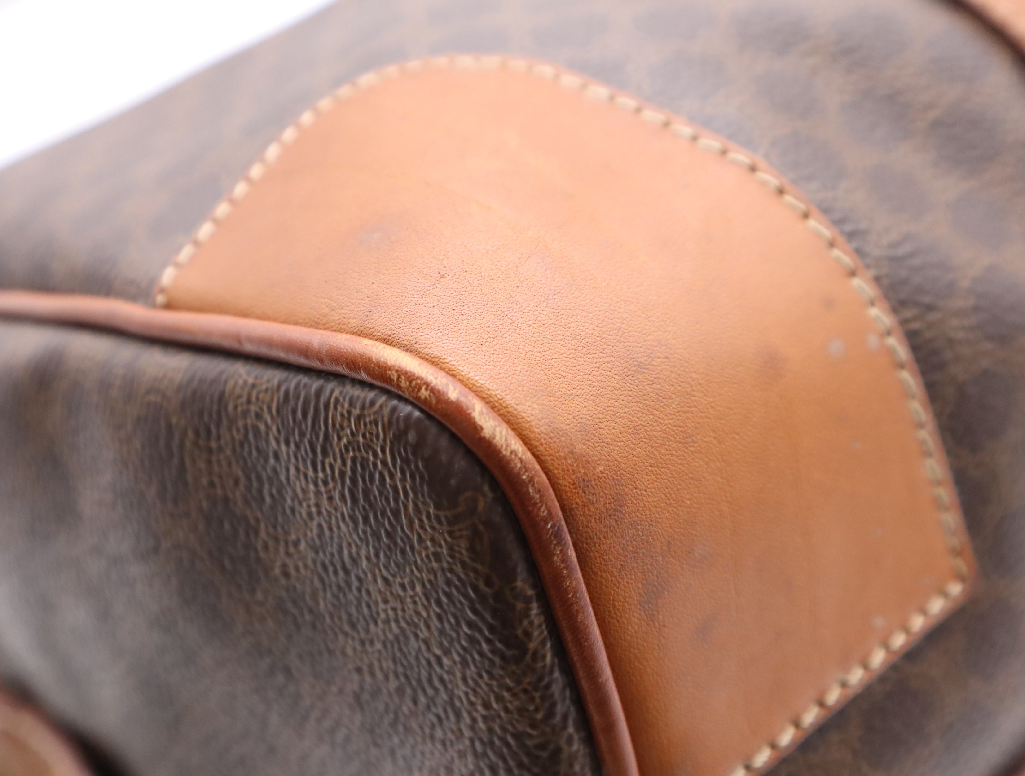 Leather Macadam Pattern Boston Bag with Key and Clochette — view 6