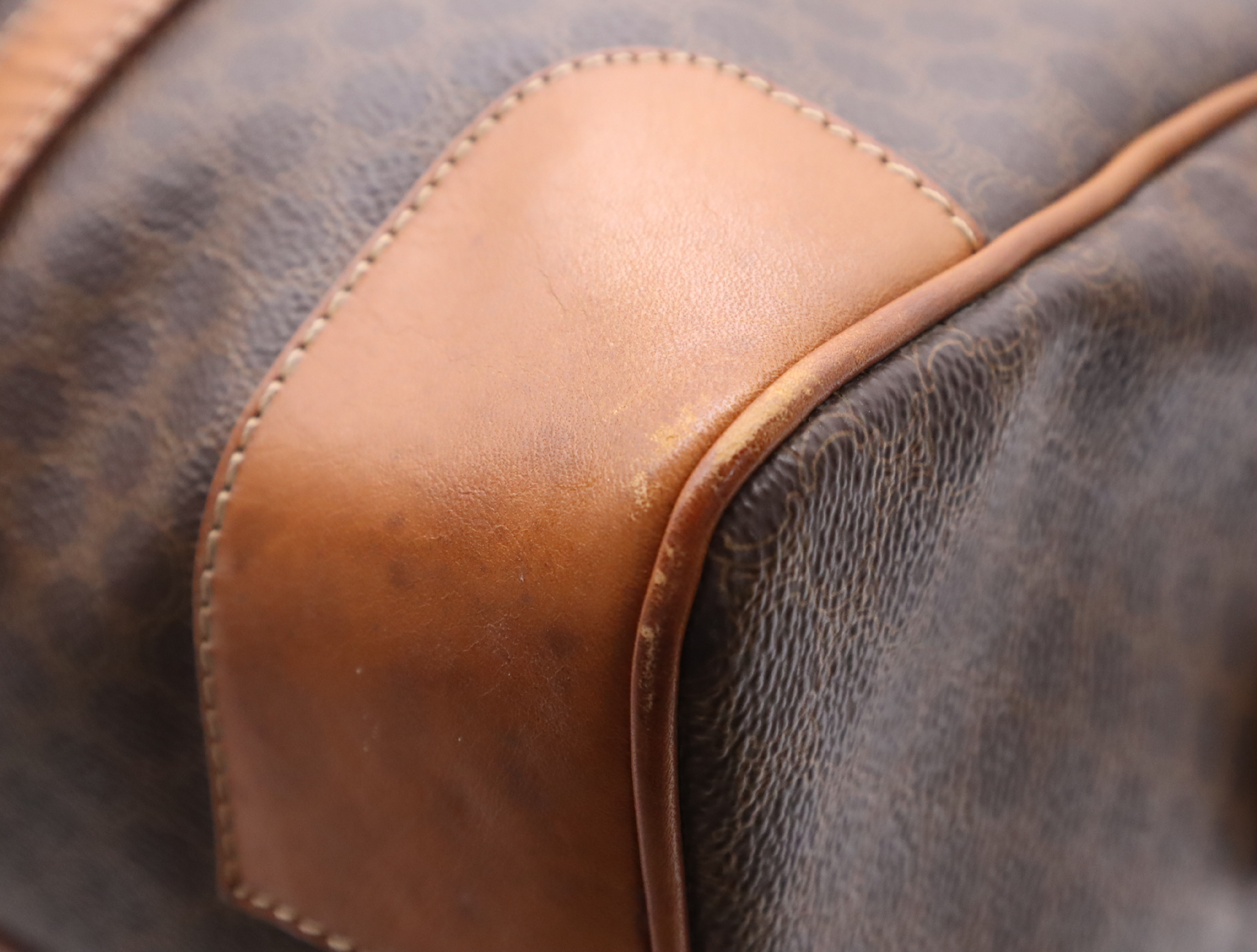 Leather Macadam Pattern Boston Bag with Key and Clochette — view 7