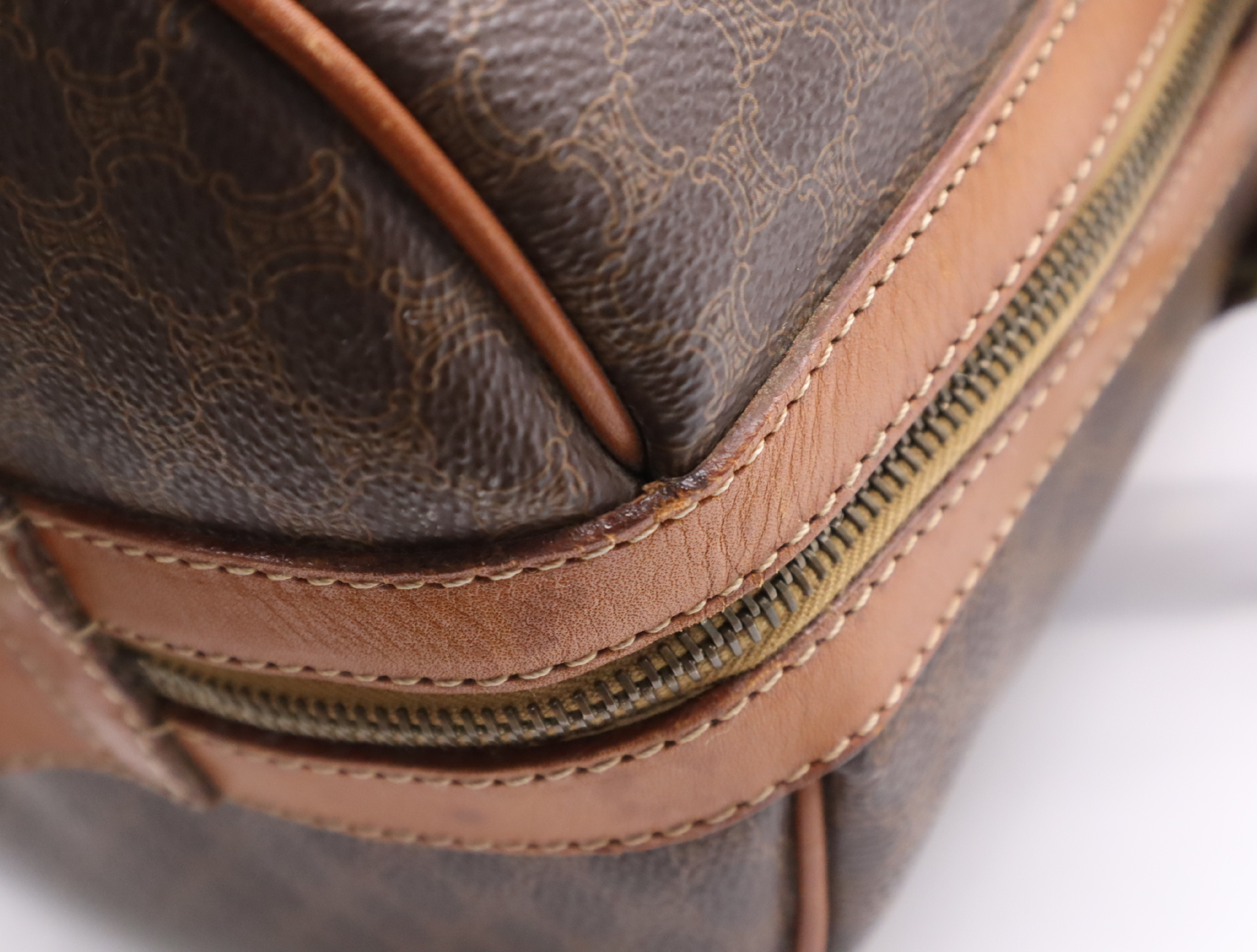 Leather Macadam Pattern Boston Bag with Key and Clochette — view 8