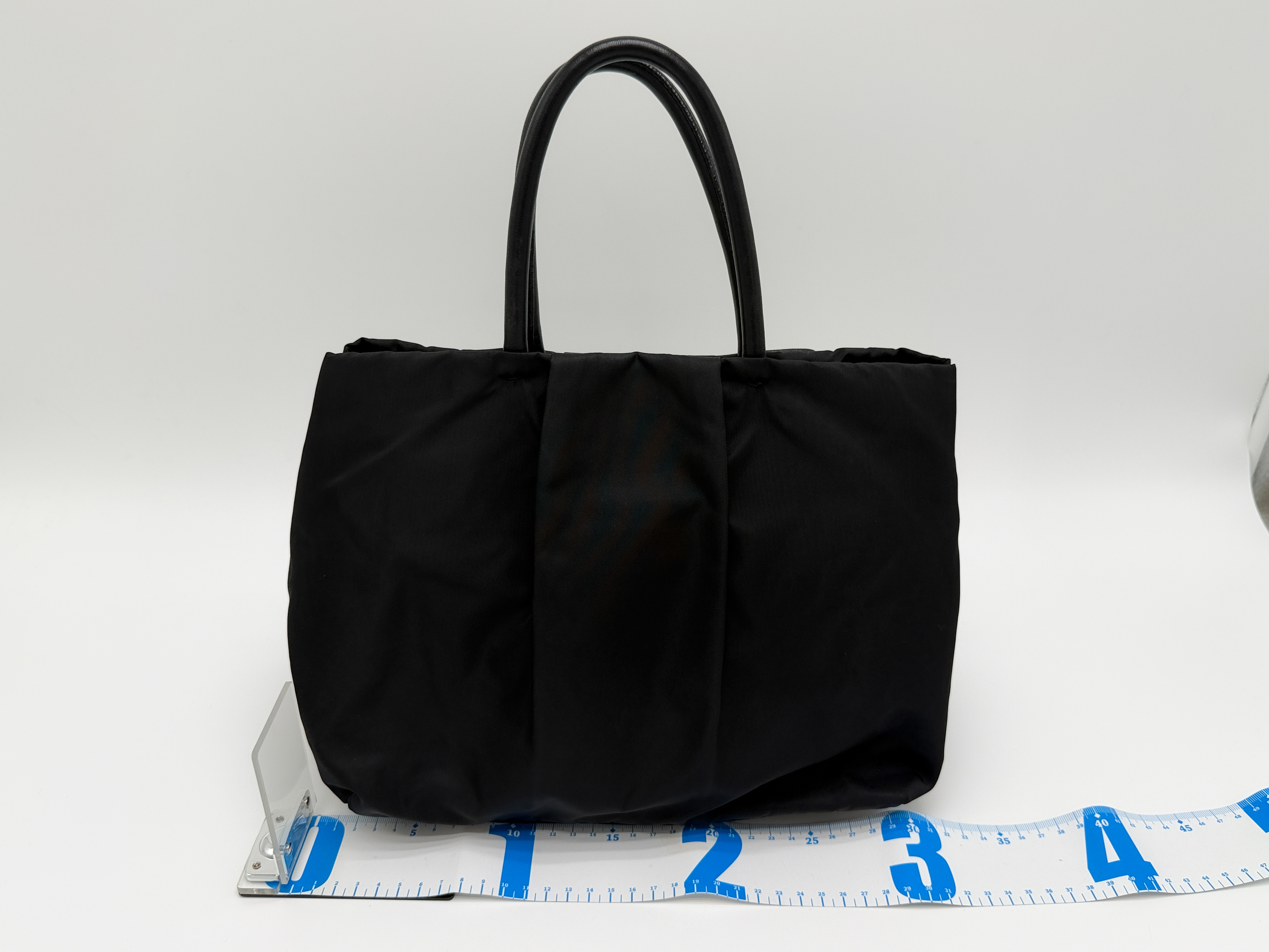 Nylon Leather Black Handbag — view 2