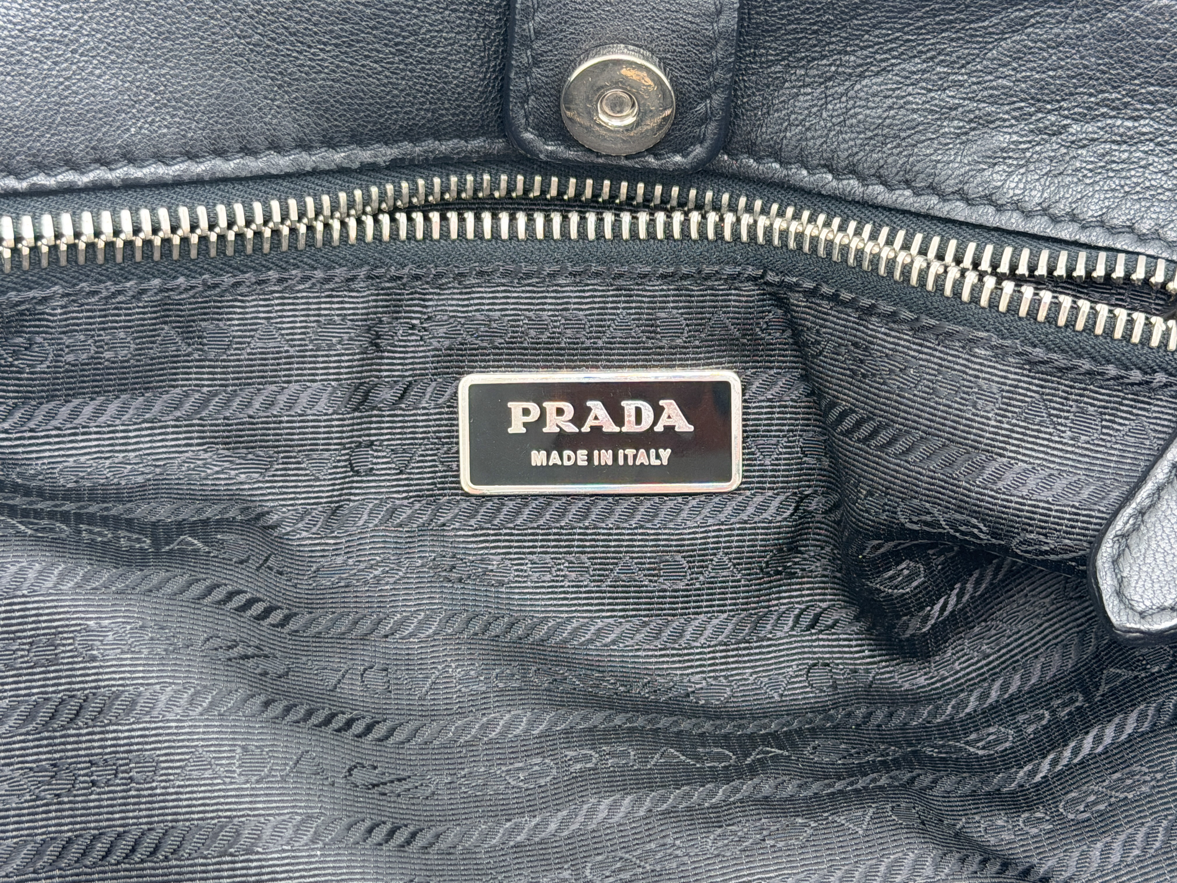 Nylon Leather Black Handbag — view 12