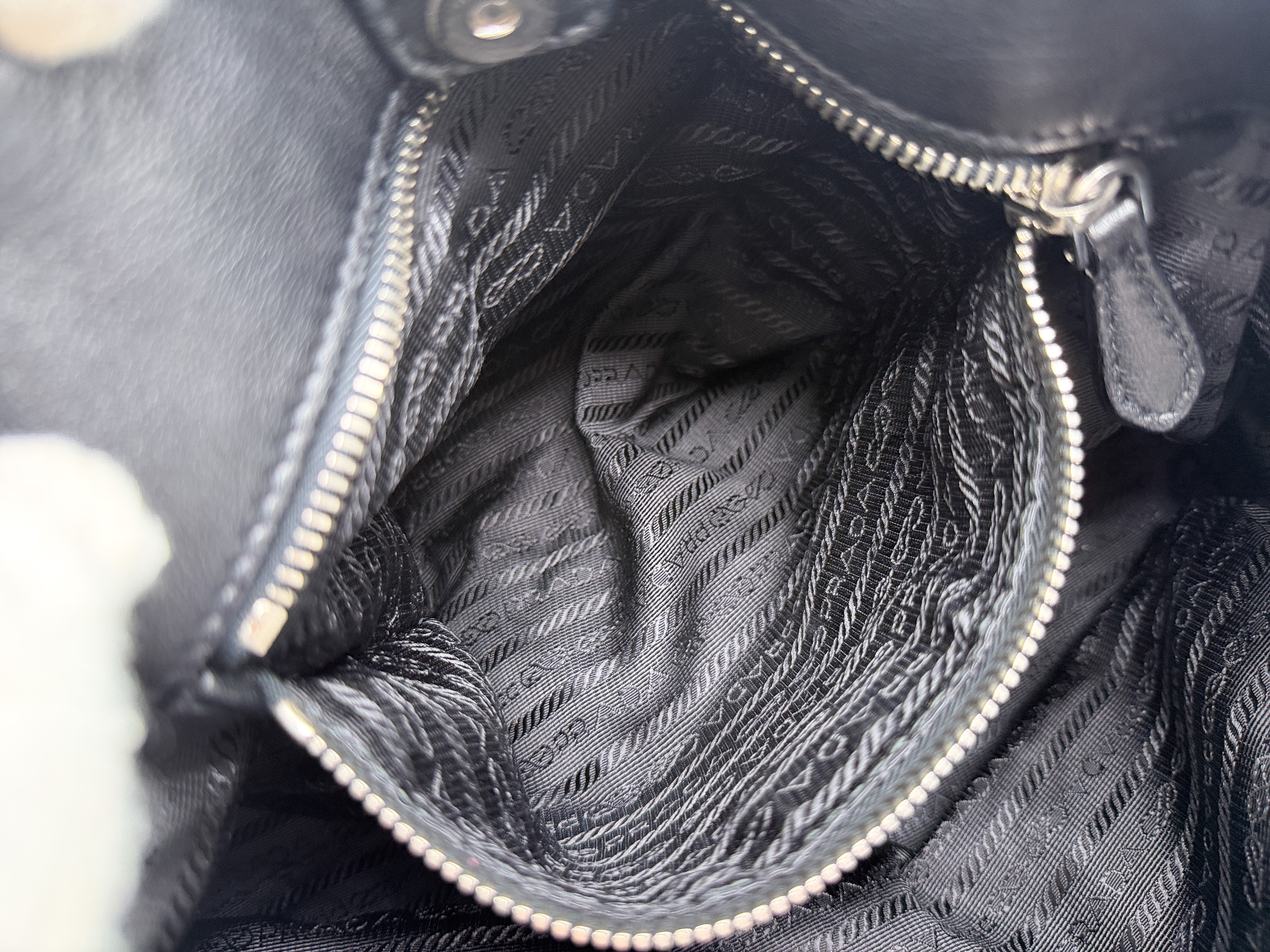 Nylon Leather Black Handbag — view 15