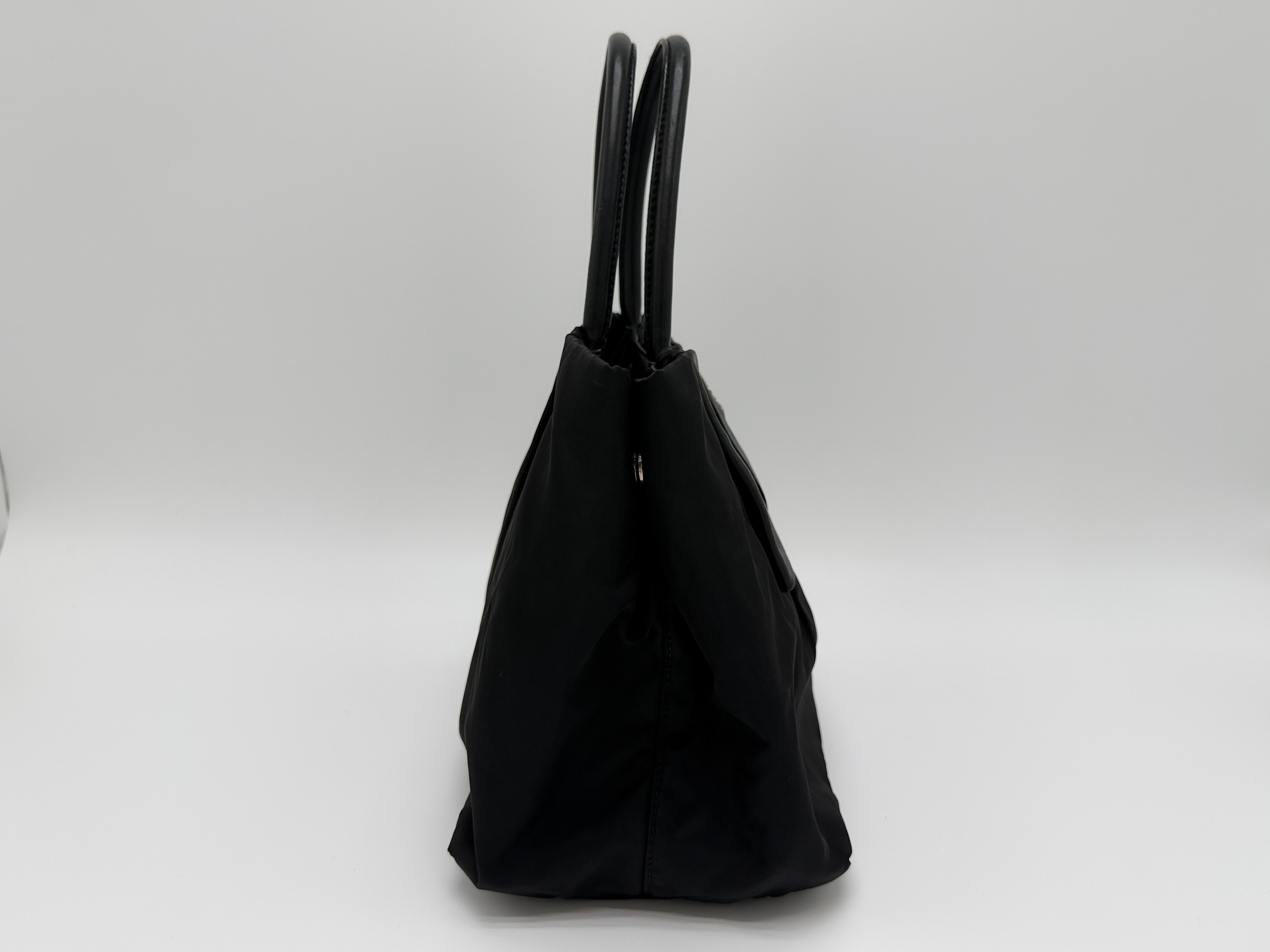 Nylon Leather Black Handbag — view 3