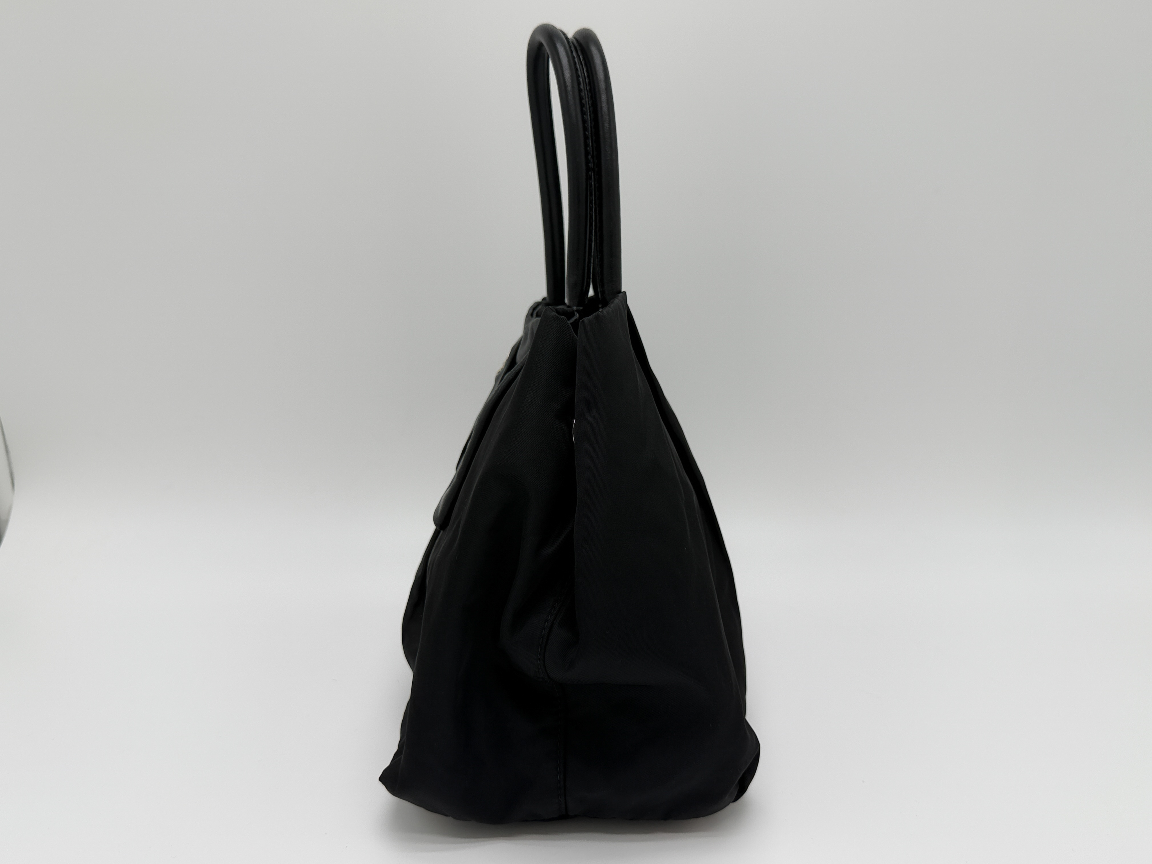 Nylon Leather Black Handbag — view 4