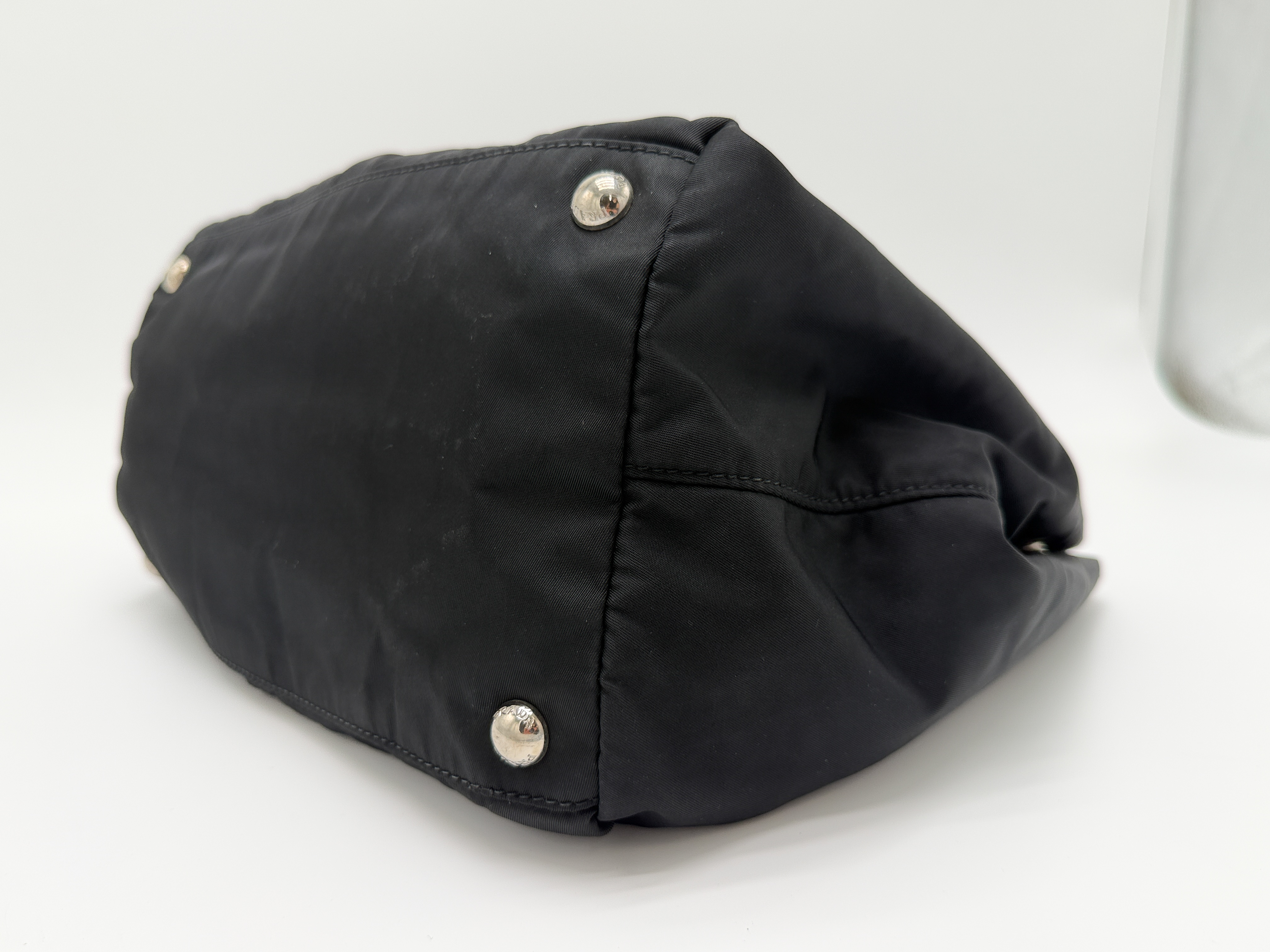 Nylon Leather Black Handbag — view 8