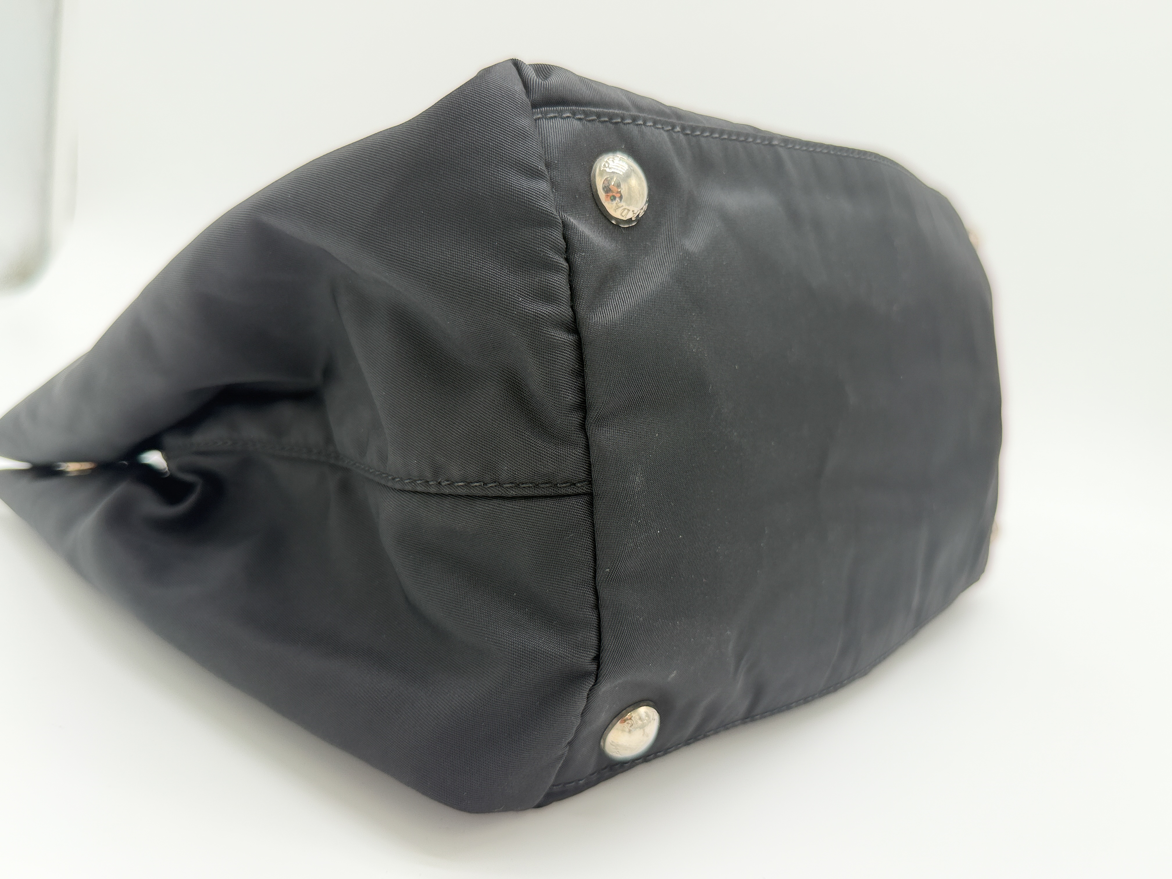Nylon Leather Black Handbag — view 9
