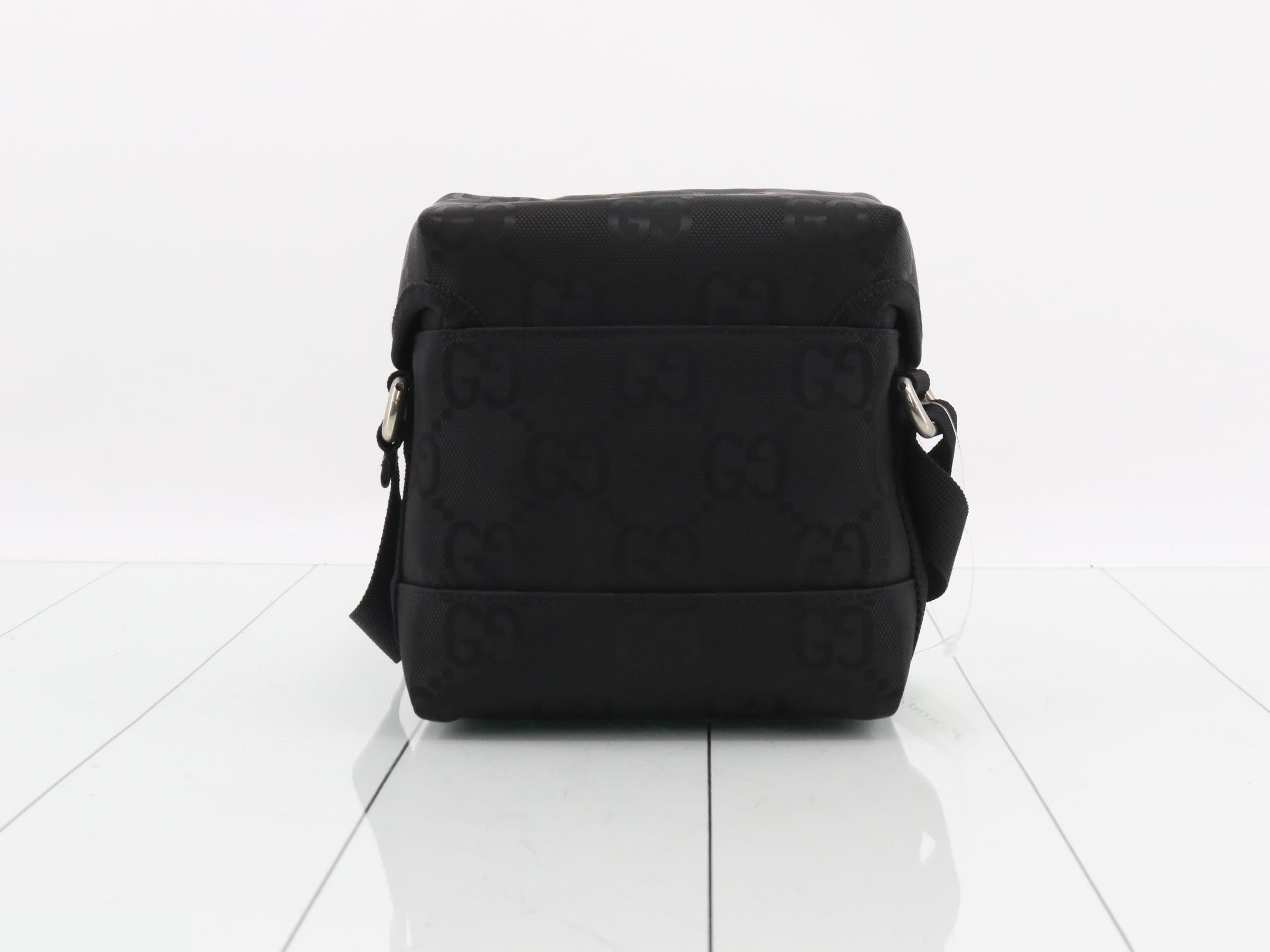 GG Nylon Off the Grid Shoulder Bag, Black, Silver Hardware — view 2