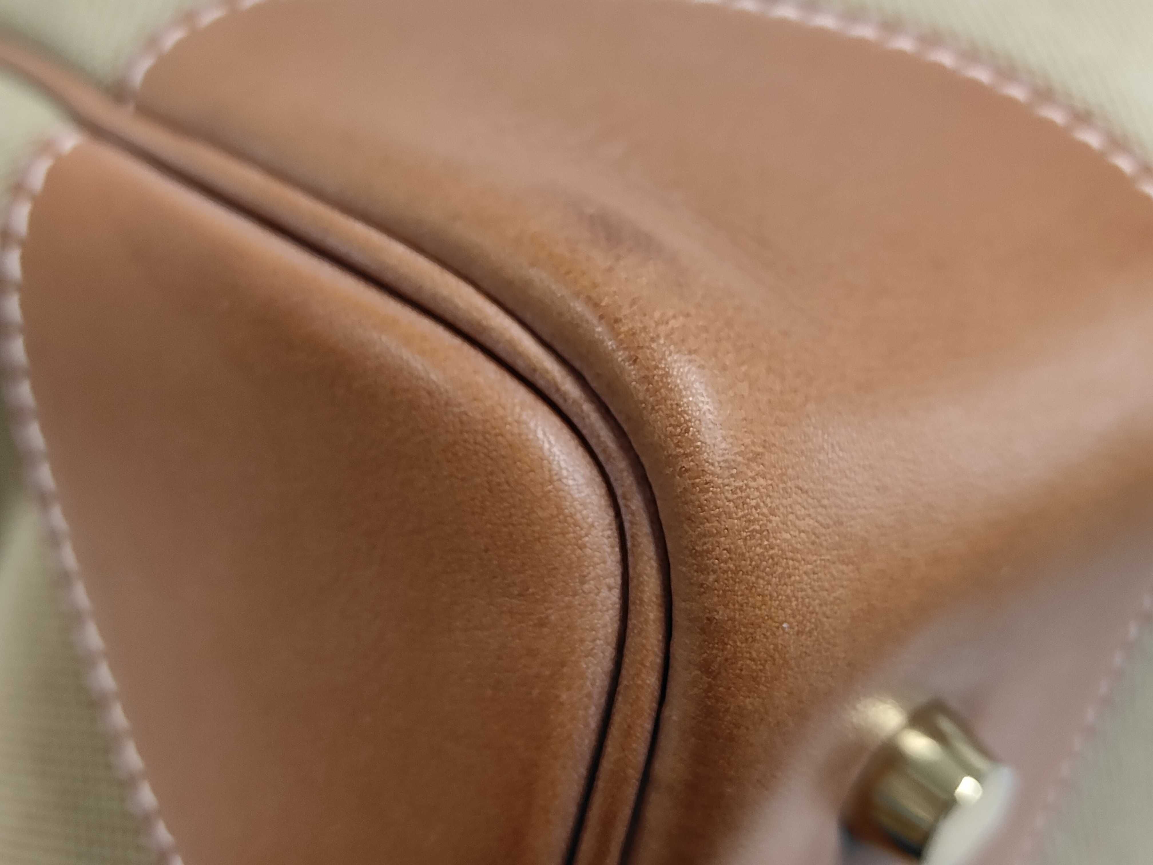 Haut à Courroies 50 Flag Canvas Brown Two-Tone Gold Hardware R Handbag — view 3