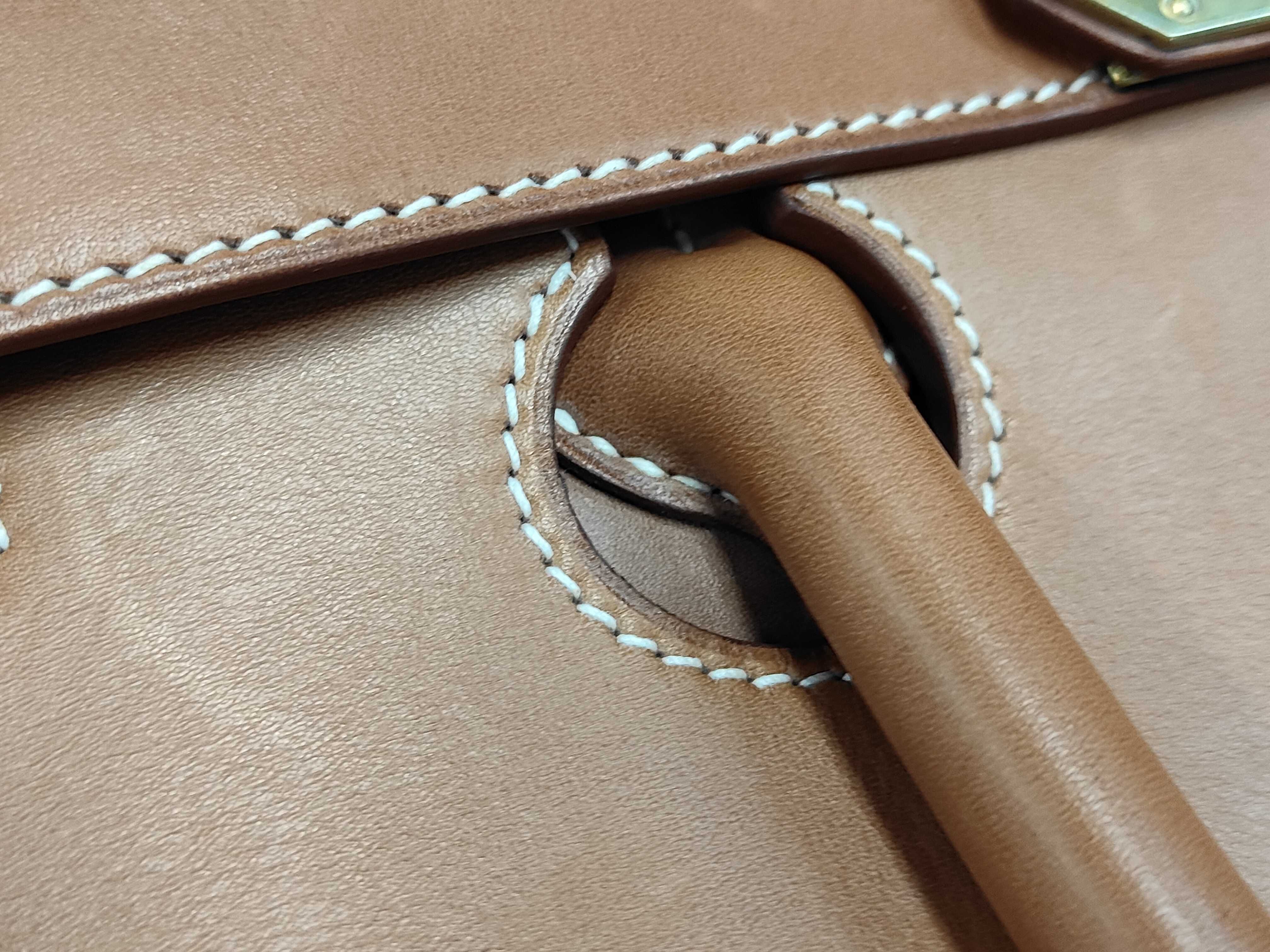 Haut à Courroies 50 Flag Canvas Brown Two-Tone Gold Hardware R Handbag — view 6