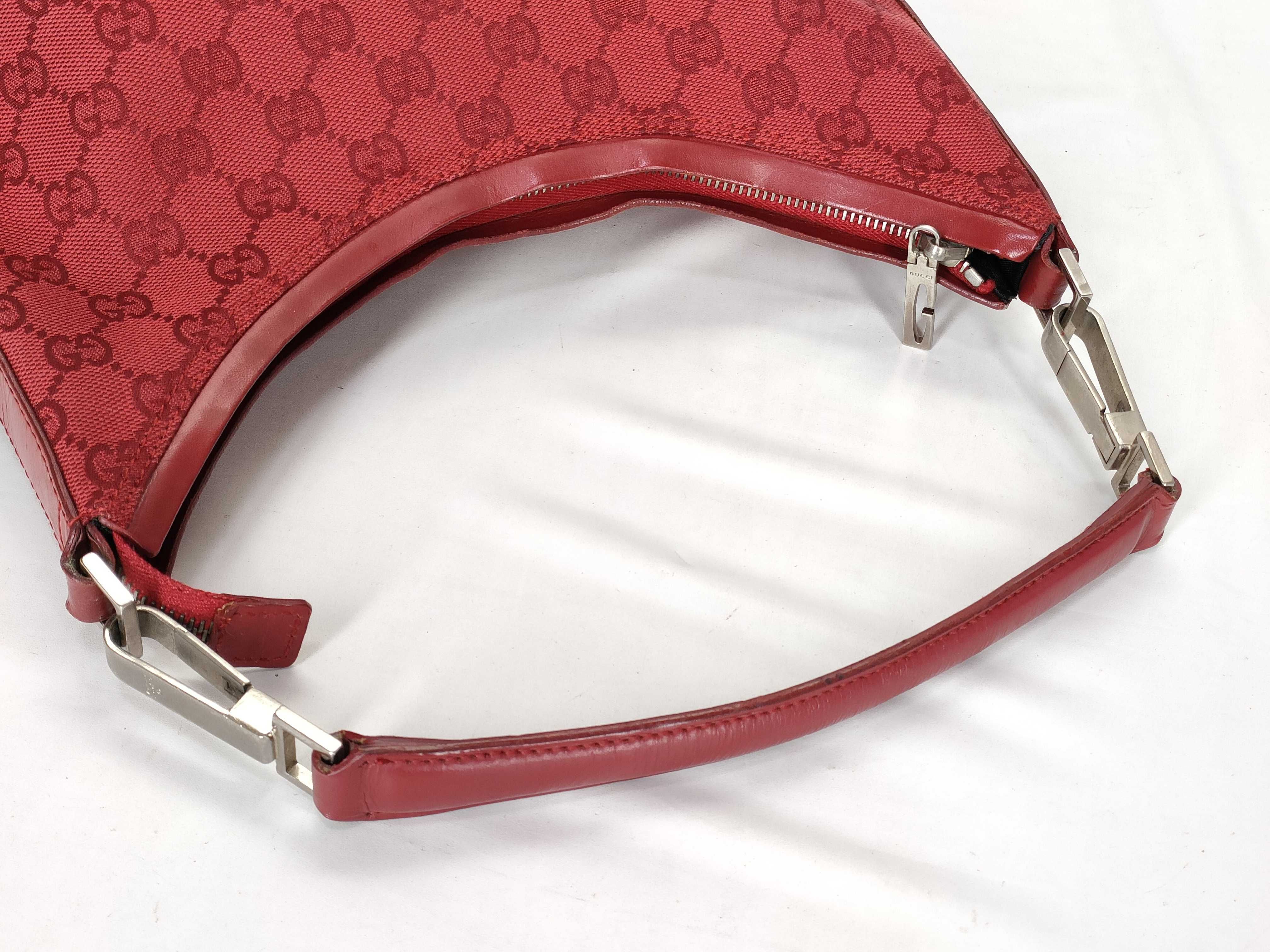 GG Canvas Hobo Bag, Red Handbag — view 3