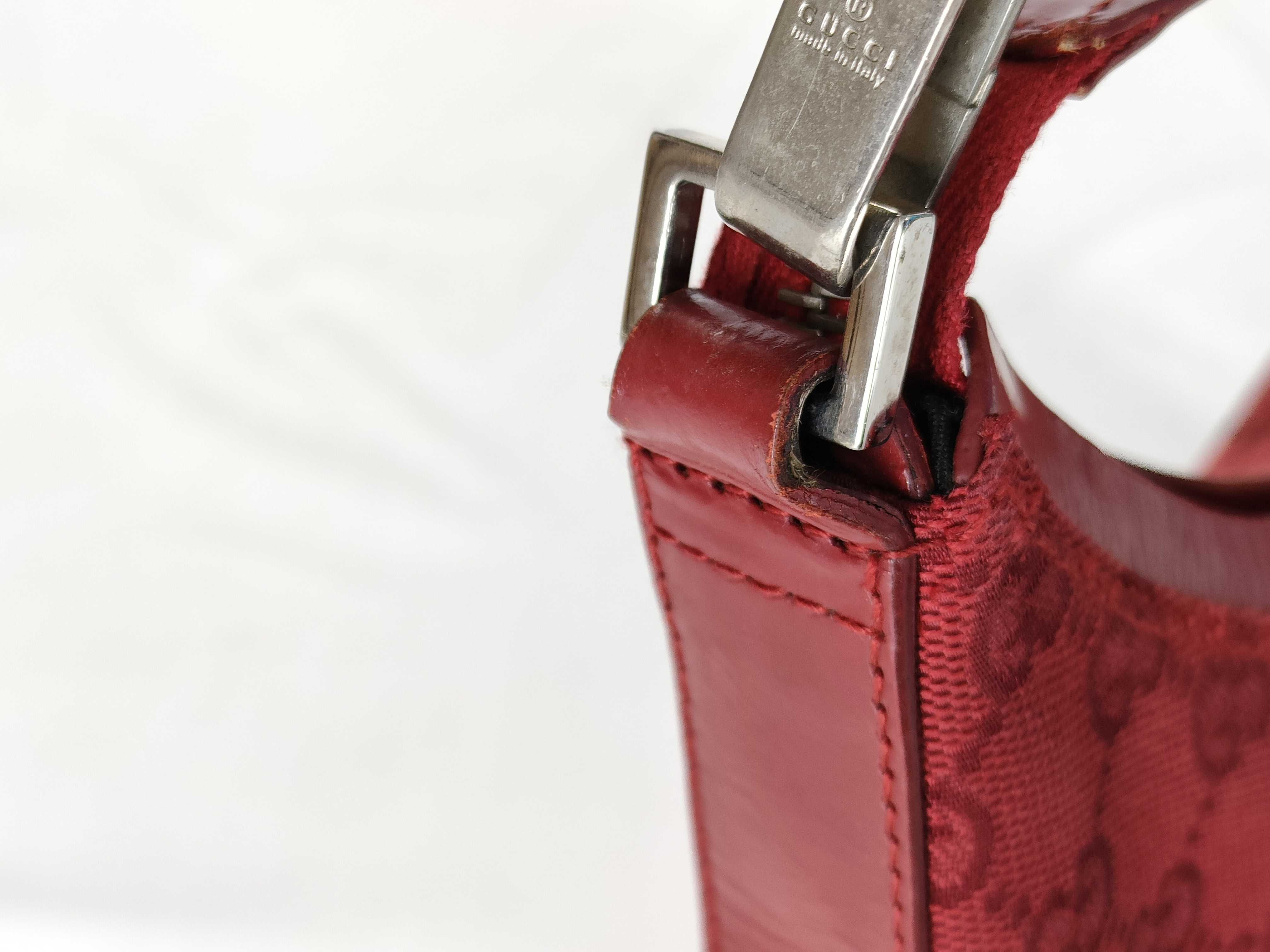 GG Canvas Hobo Bag, Red Handbag — view 5