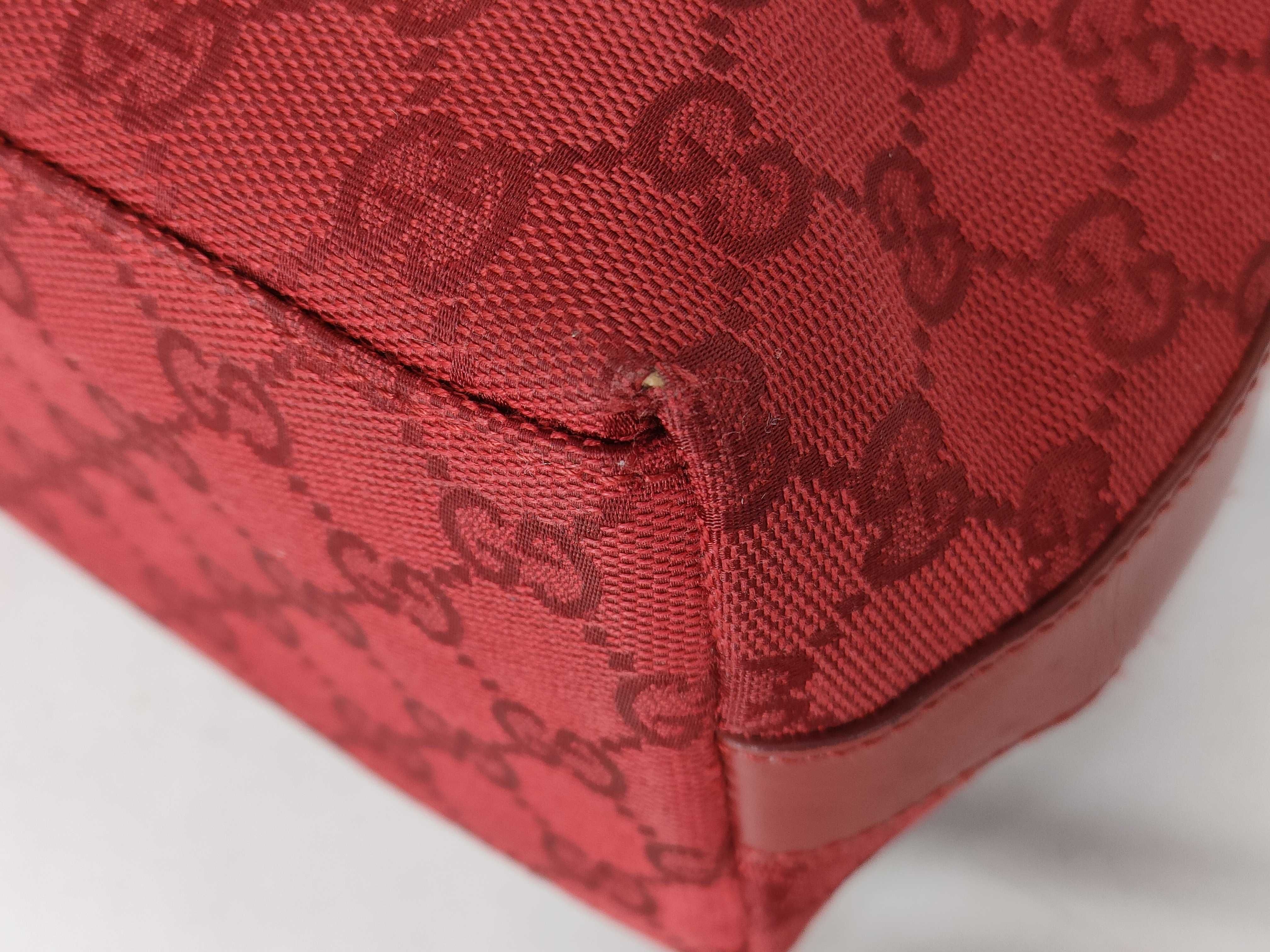 GG Canvas Hobo Bag, Red Handbag — view 6