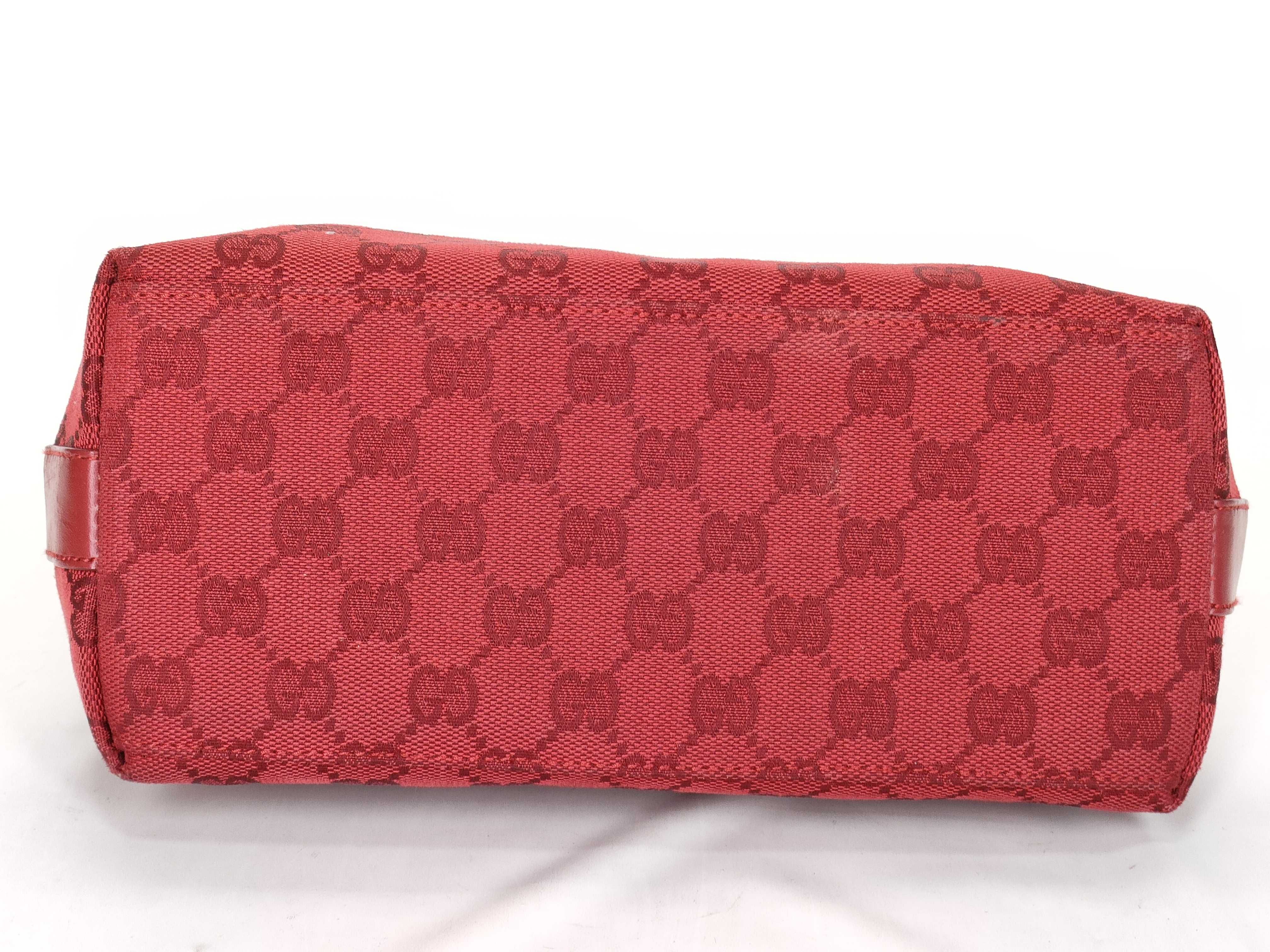 GG Canvas Hobo Bag, Red Handbag — view 7