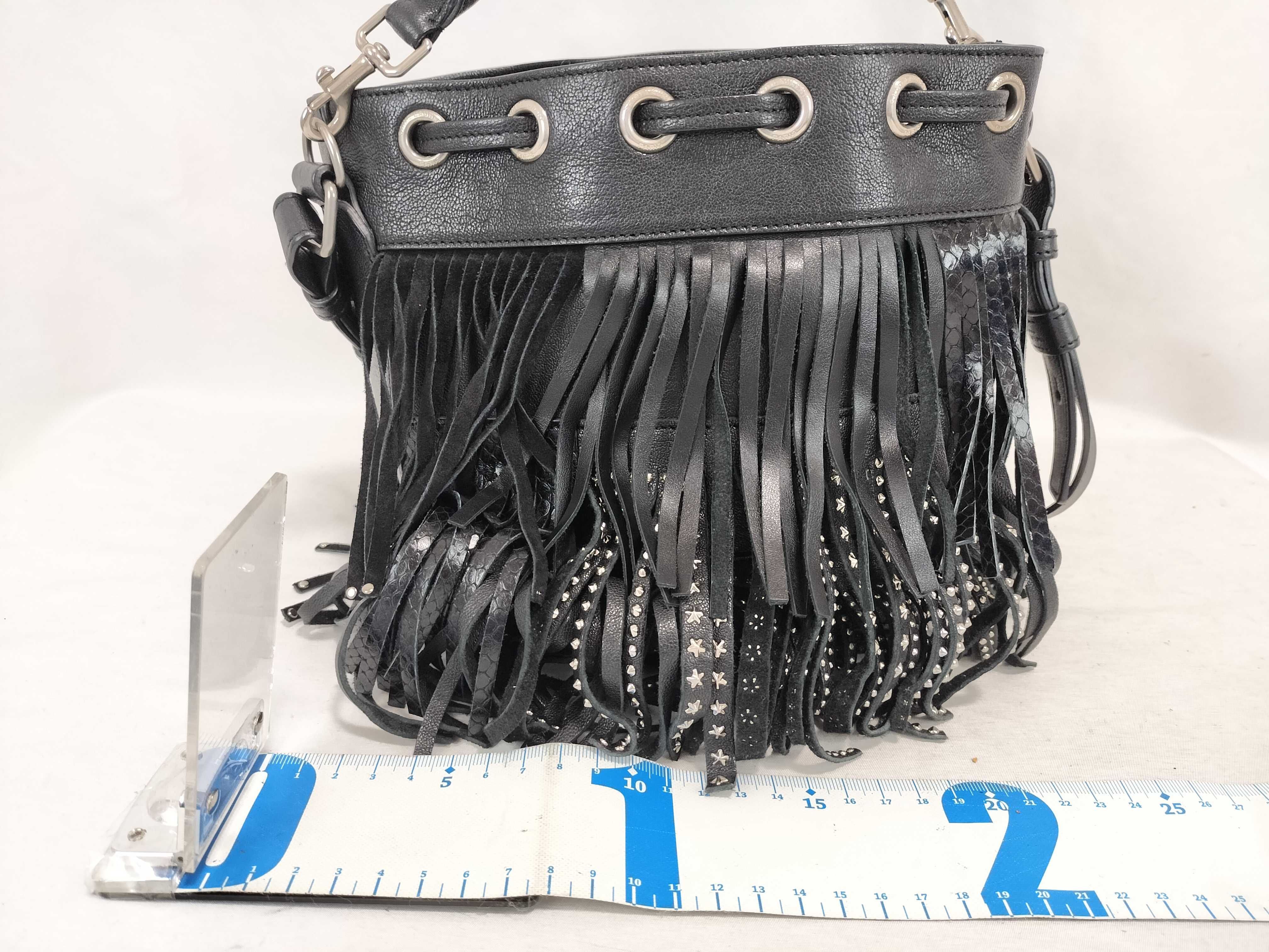 Emmanuel Leather 2-Way Handbag, Black, 357603 (Handbag) — view 2
