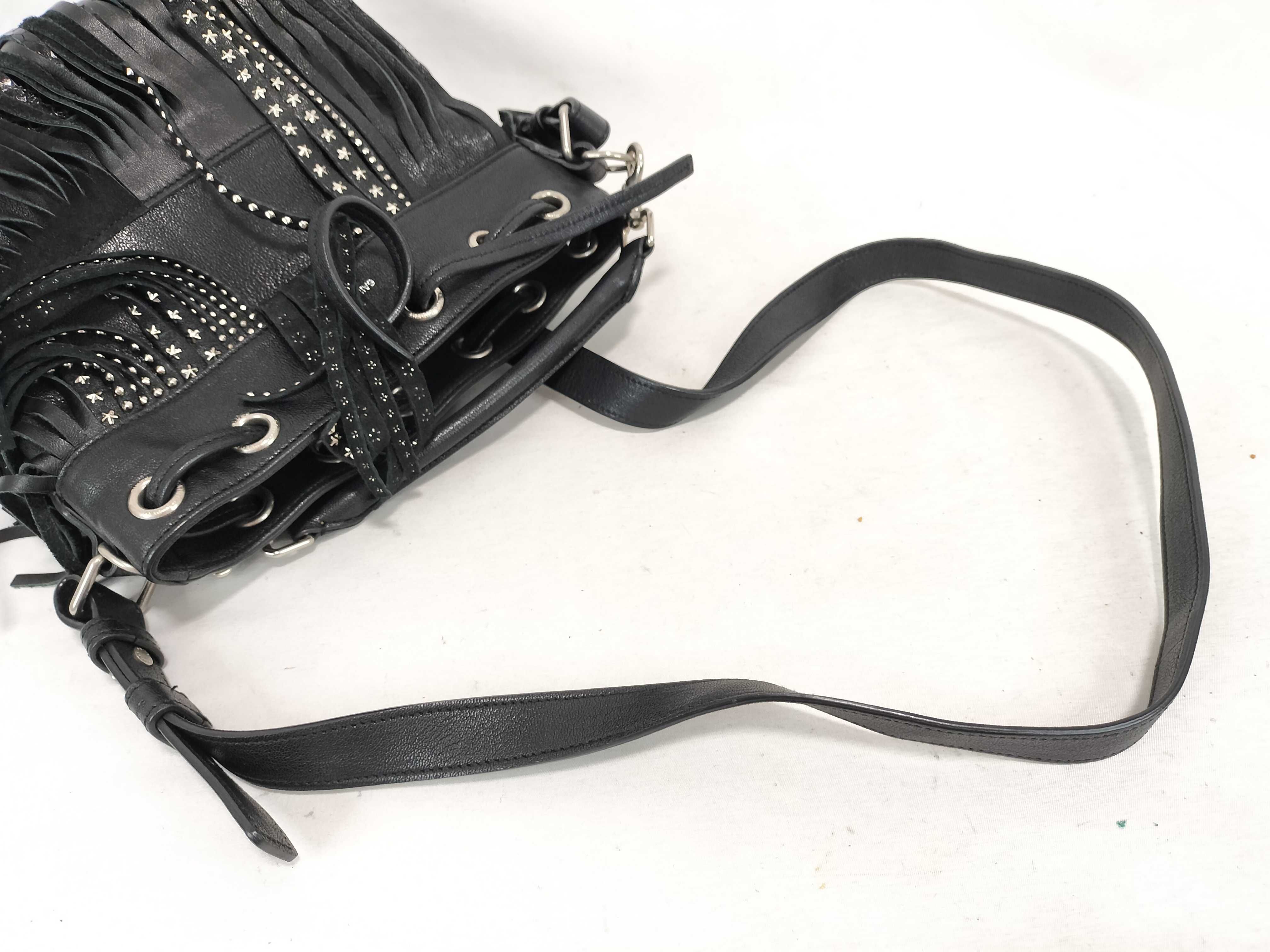 Emmanuel Leather 2-Way Handbag, Black, 357603 (Handbag) — view 6