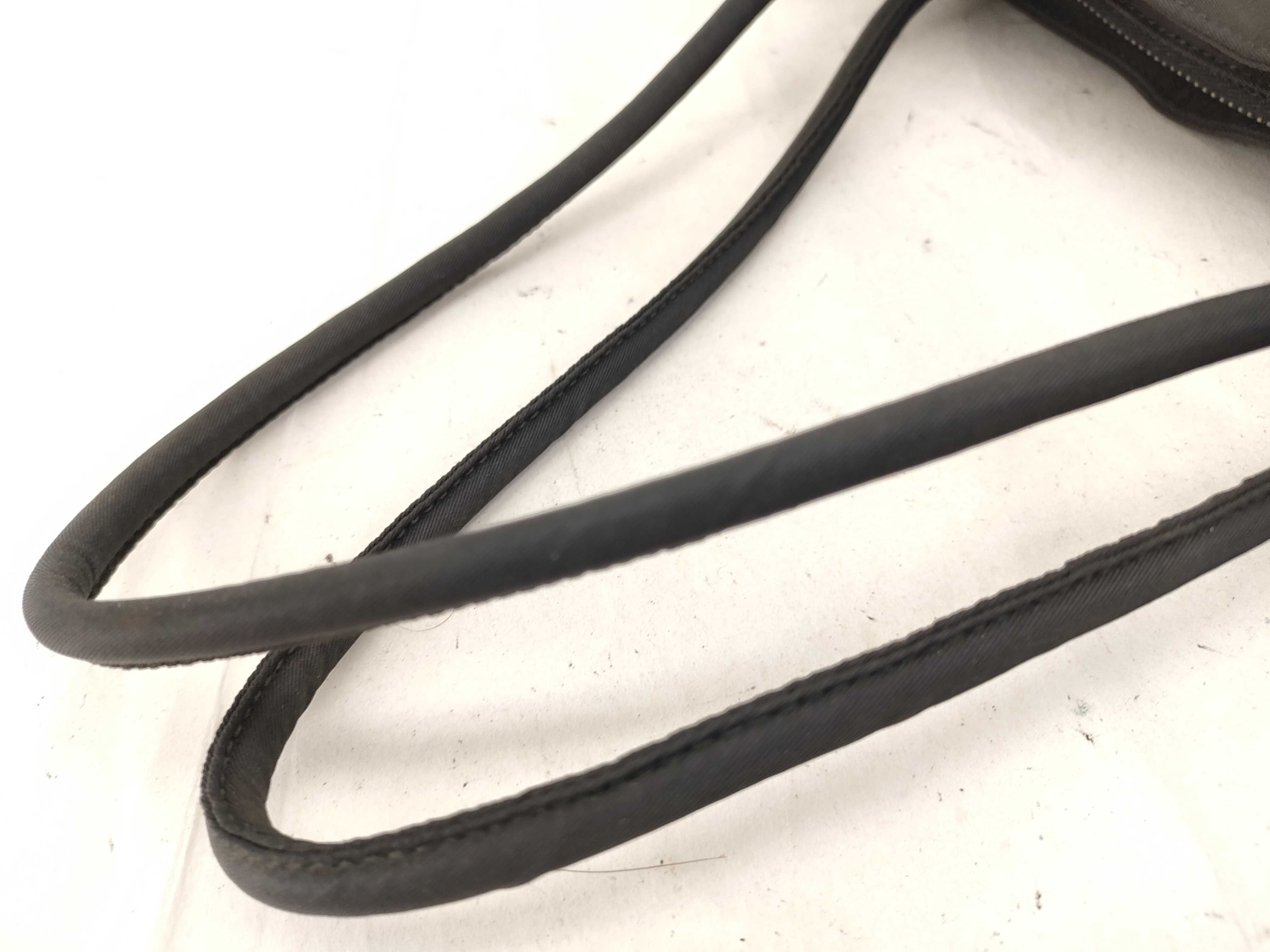 Nylon x Leather Handbag, Black — view 3