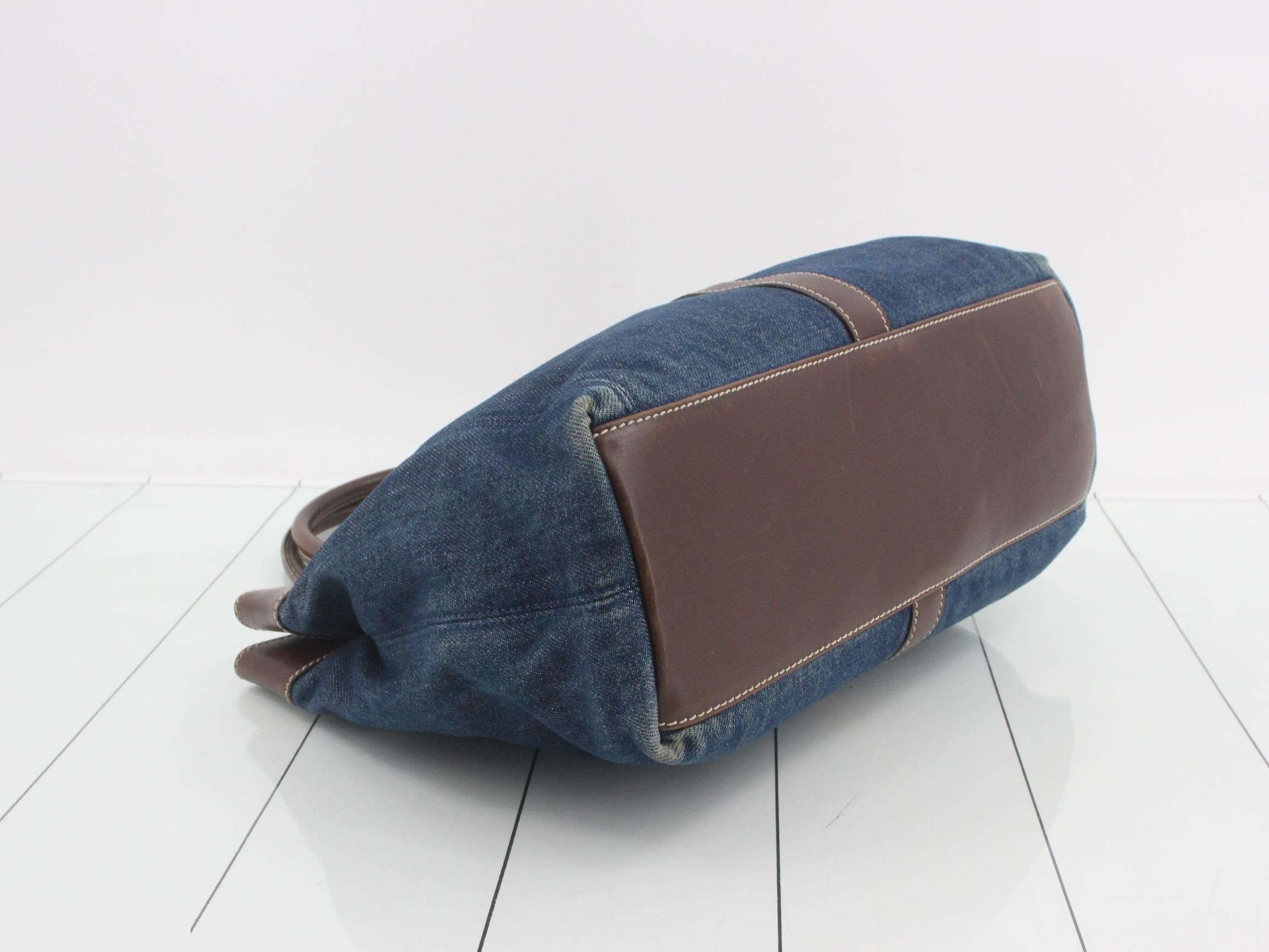 Turnlock Denim Tote Bag — view 5