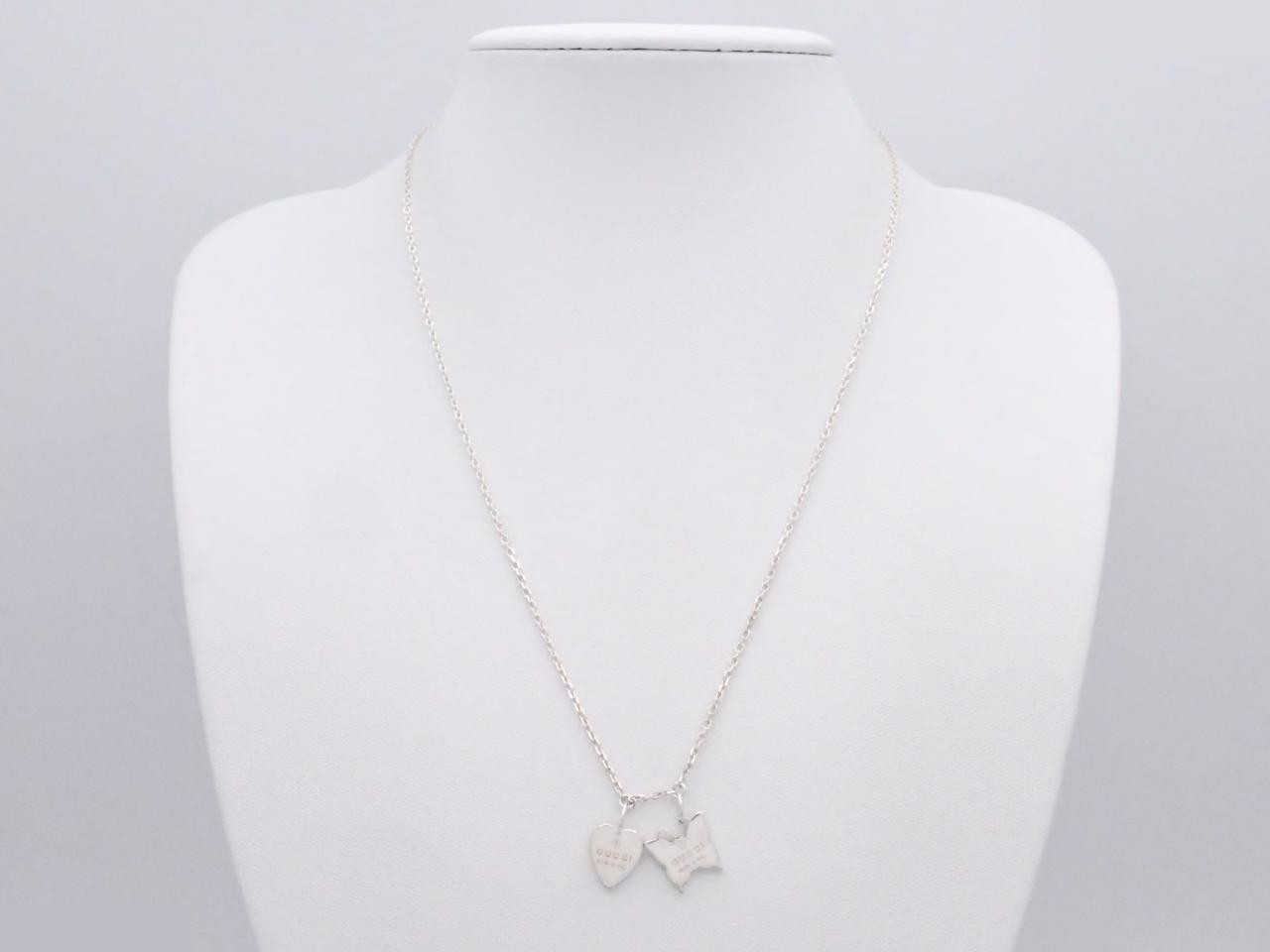 Butterfly Heart Necklace, 925 Sterling Silver, 6.9g, Chain approx. 47cm — view 3