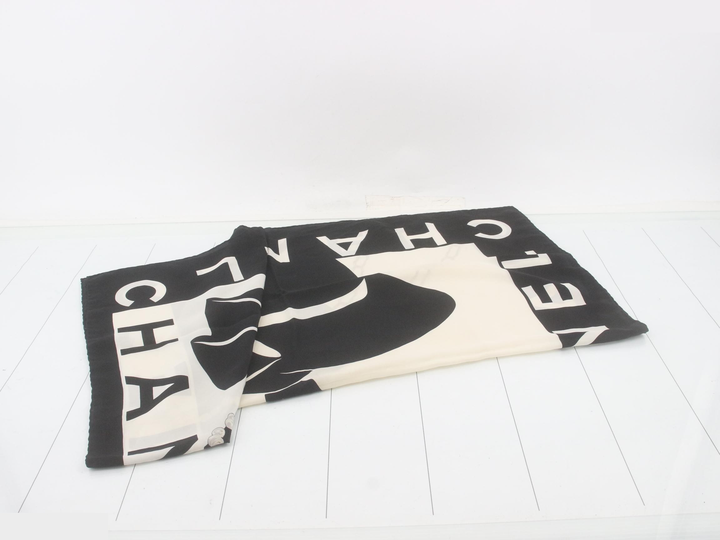 Vintage large silk scarf with tags — view 3