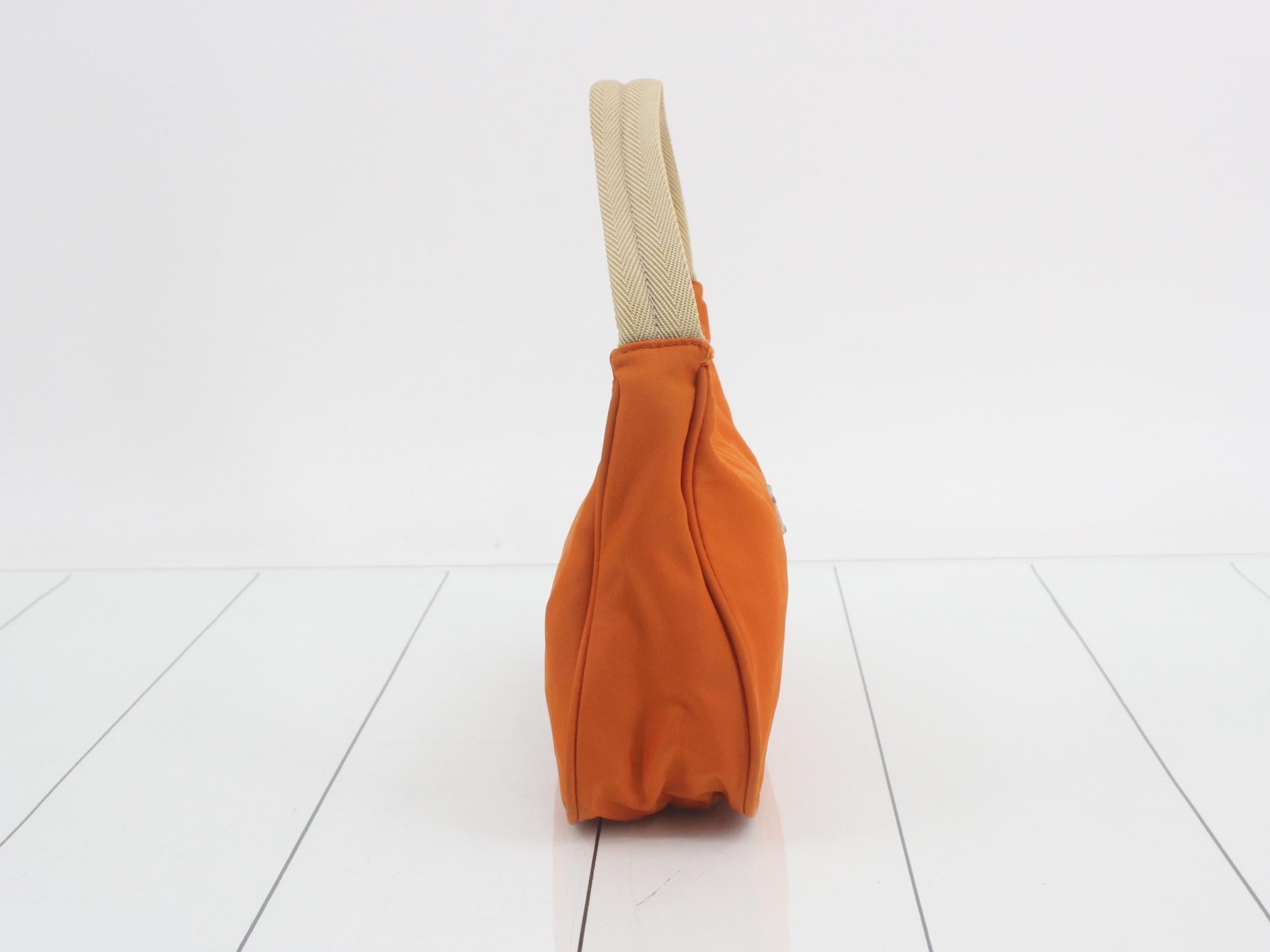 nylon handbag, mini, orange — view 4