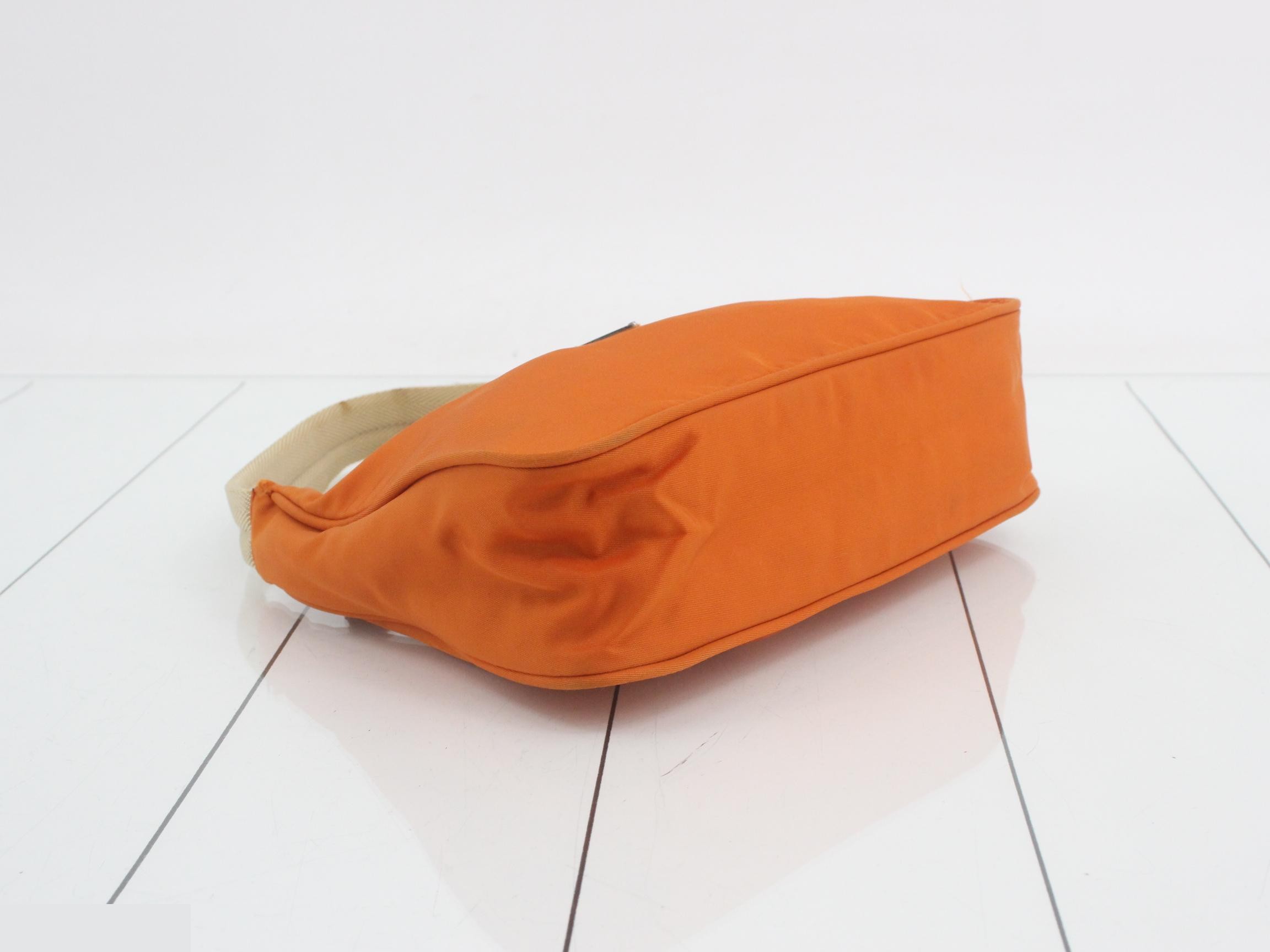 nylon handbag, mini, orange — view 5