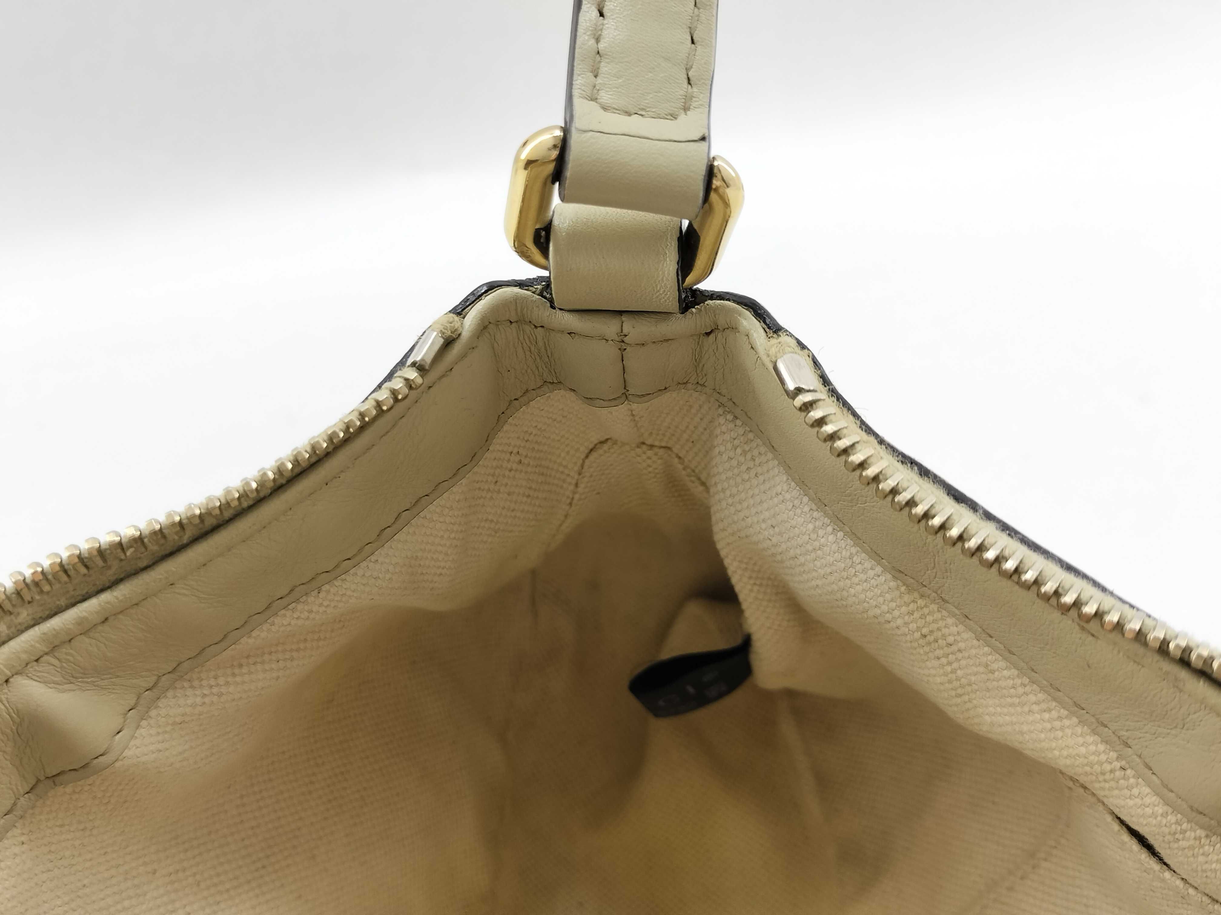 Guccissima White Leather Bow Underarm Bag Handbag — view 11
