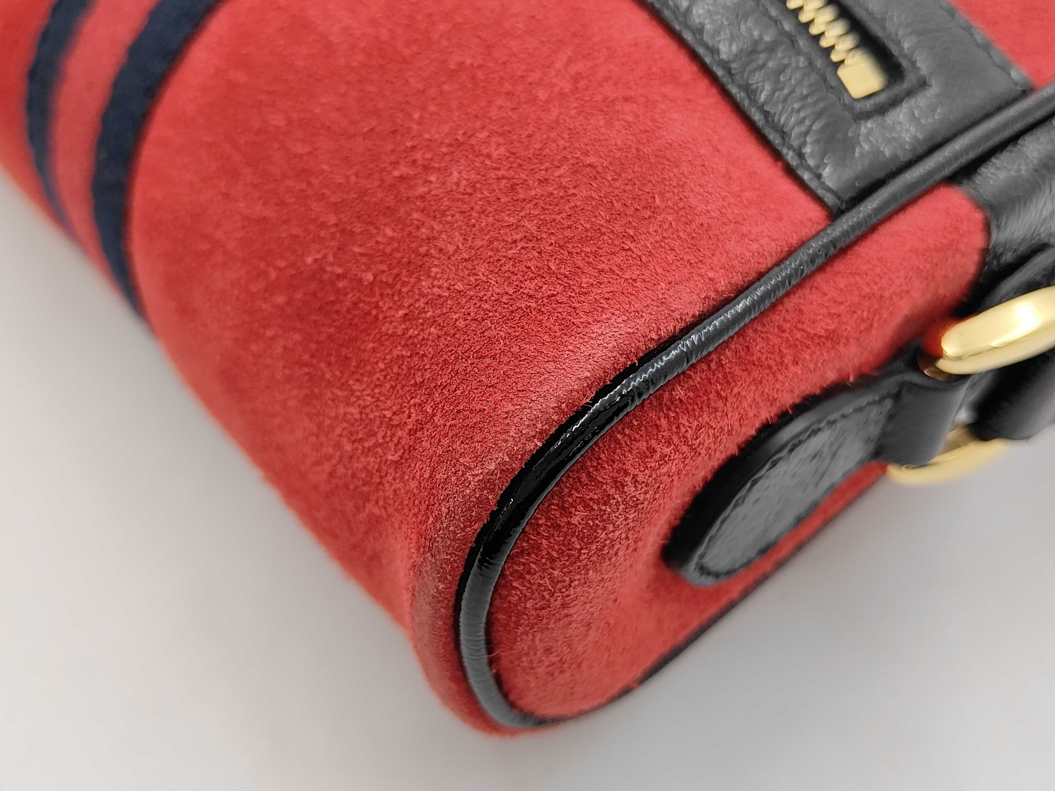 Ophidia Suede & Leather Shoulder Bag — view 7