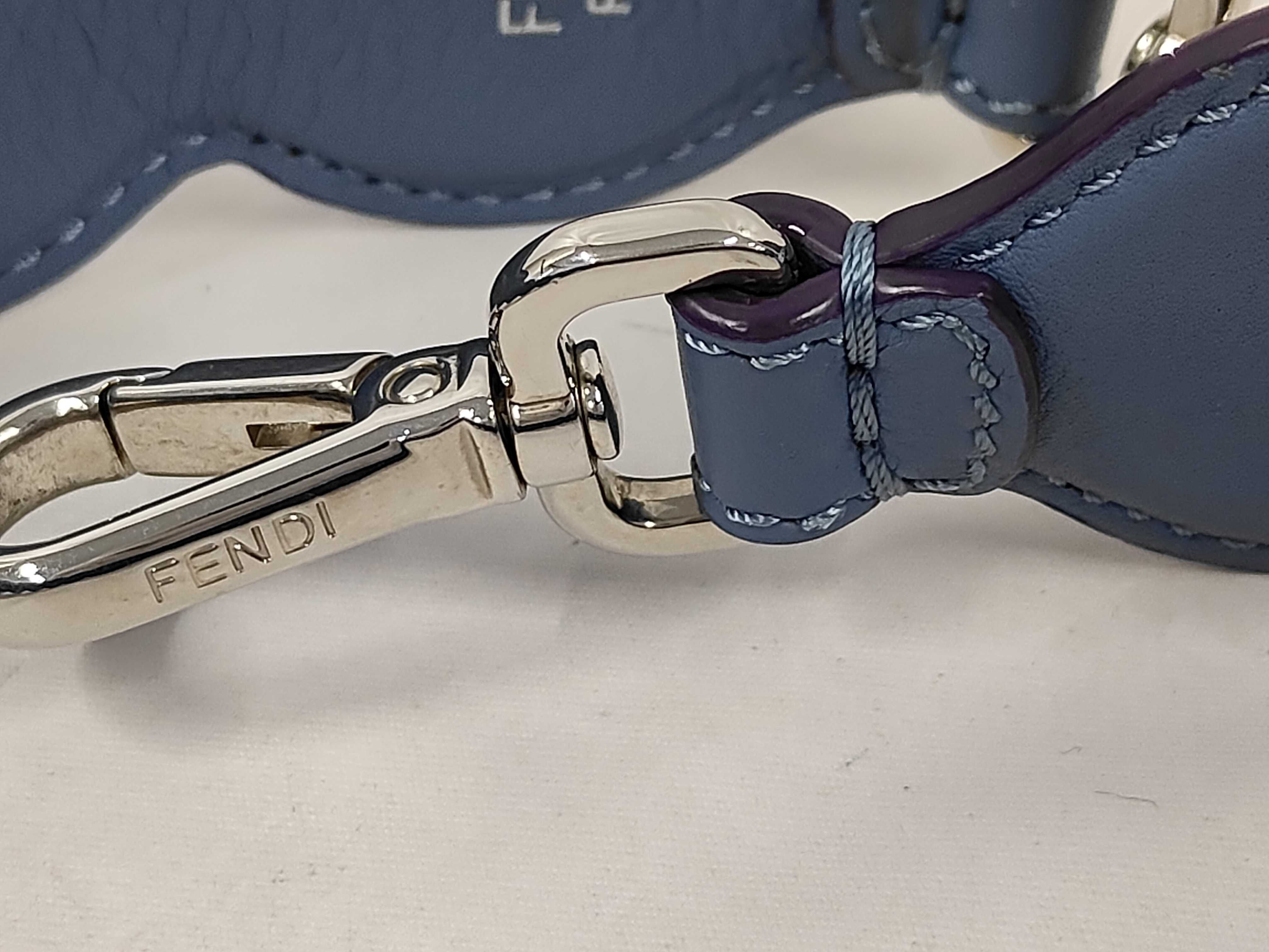 Strap You Studded Light Blue Multicolor Leather Shoulder Strap — view 4
